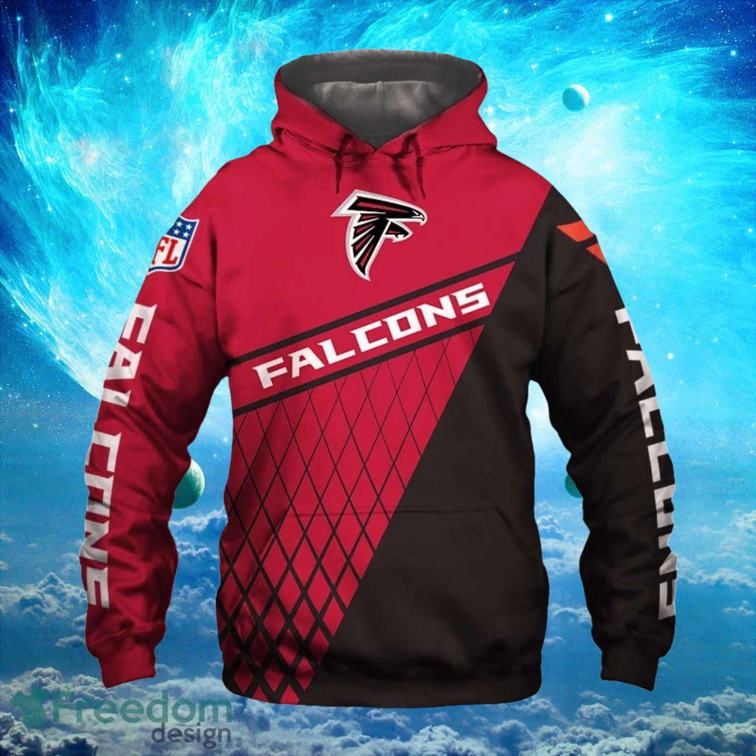 Atlanta Falcons Zip Up Red Background Hoodies Full Over Print Product Photo 2