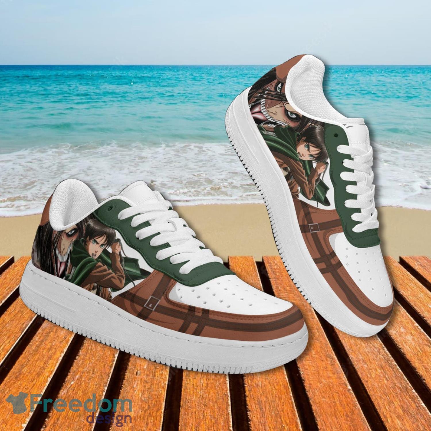 Attack On Titan Eren Yeager Air Force Shoes Gift For Animes Fans Product Photo 2