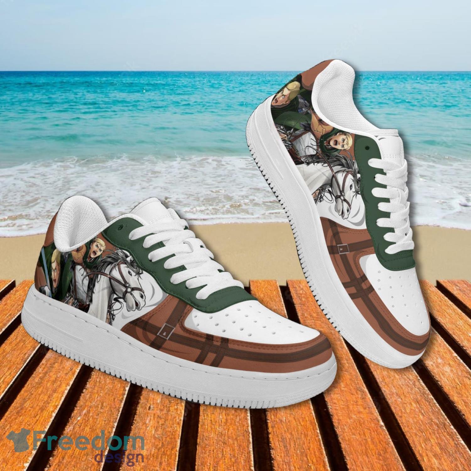 Attack On Titan Erwin Smith Air Force Shoes Gift For Animes Fans Product Photo 2