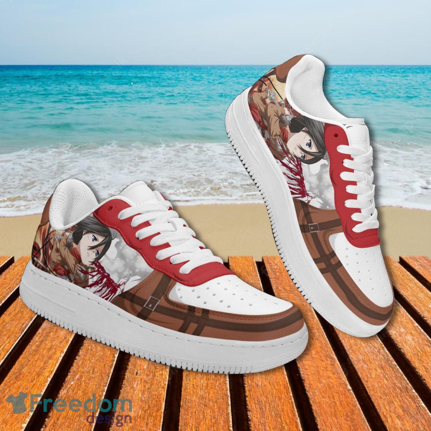 Attack On Titan Mikasa Air Force Shoes Gift For Animes Fans Product Photo 2