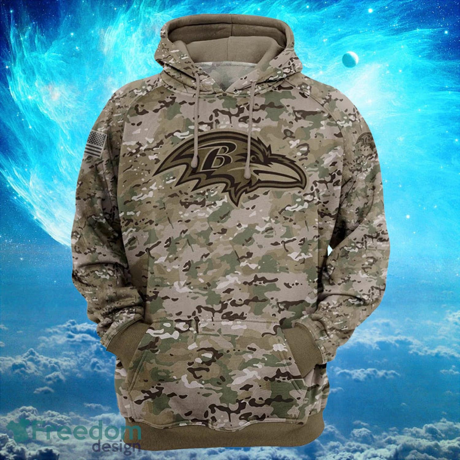 Baltimore Ravens Camo Hoodies Full Over Print Product Photo 2