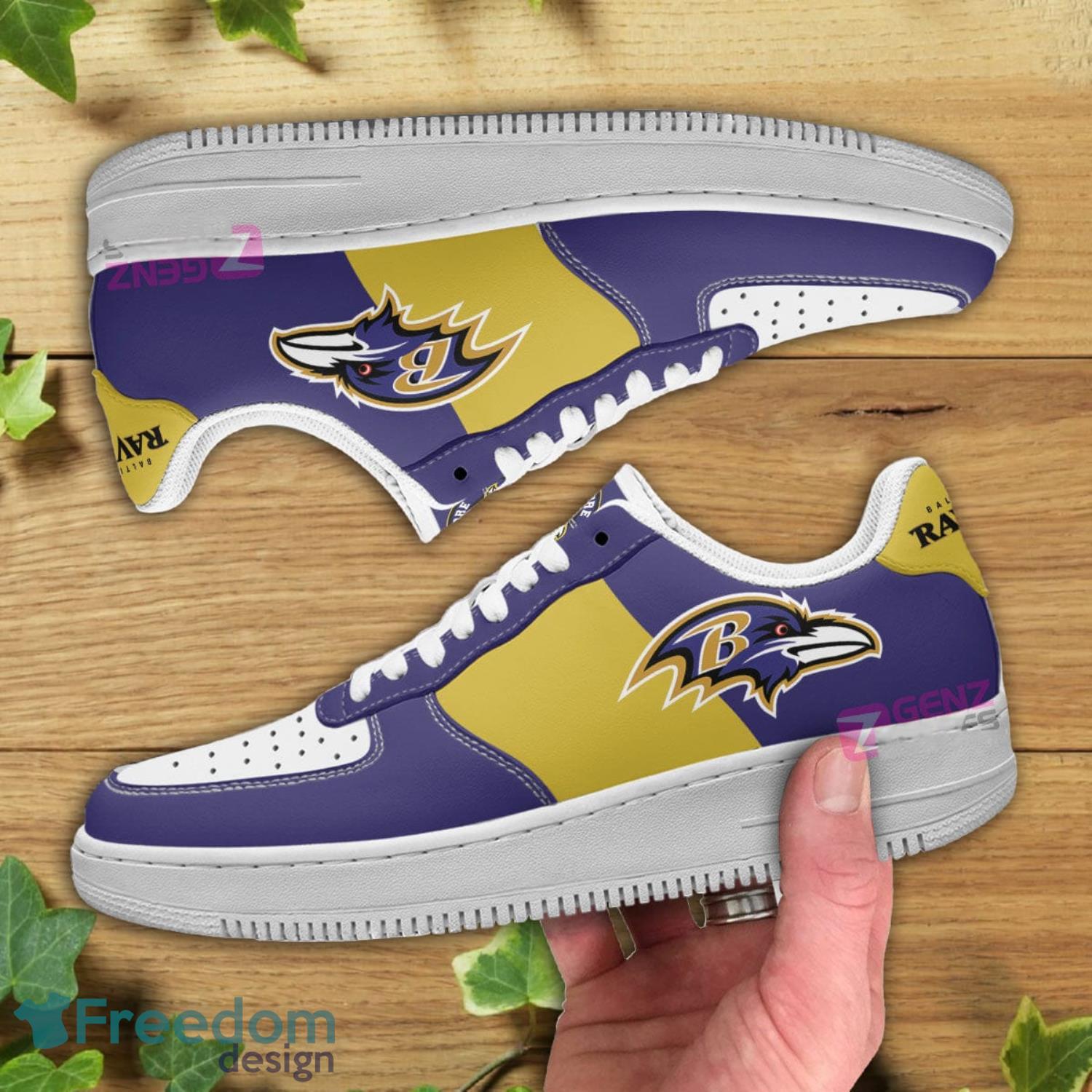 Baltimore Ravens NFL Air Force Shoes Gift For Fans Product Photo 2