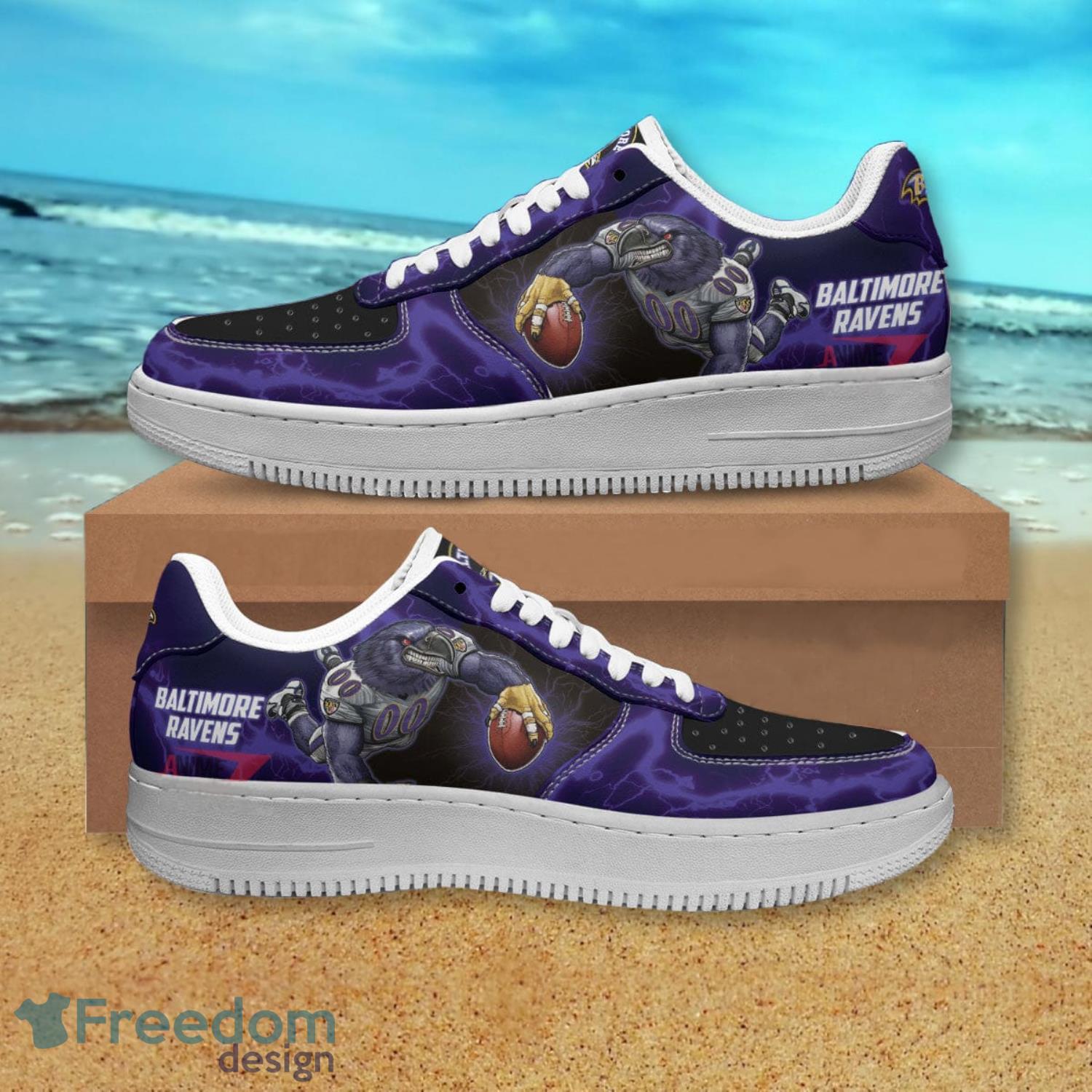 Baltimore Ravens NFL Blue Air Force Shoes Gift For Fans Product Photo 1