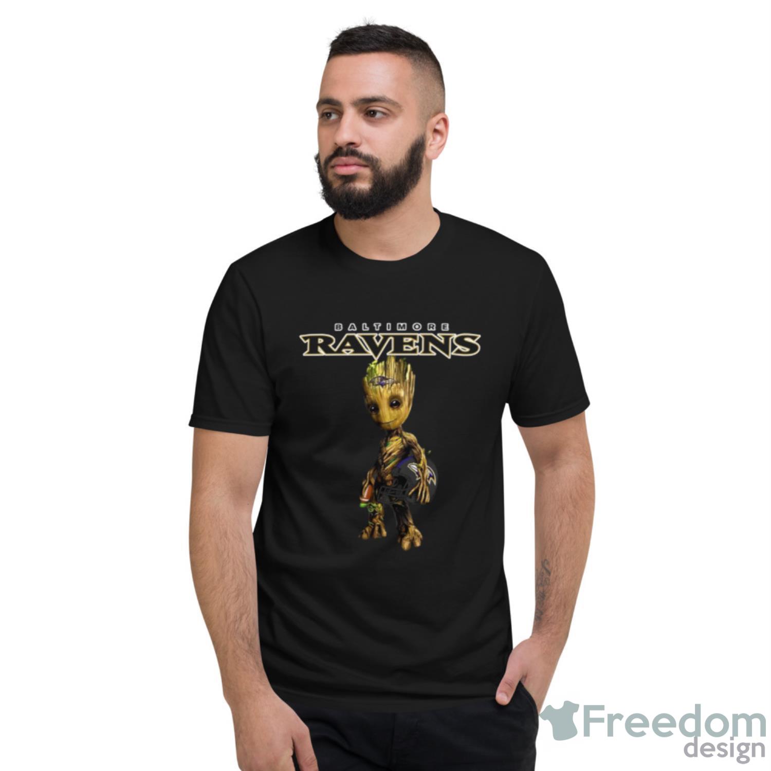 Baltimore Ravens NFL Football Groot Marvel Guardians Of The Galaxy Shirt -  Freedomdesign