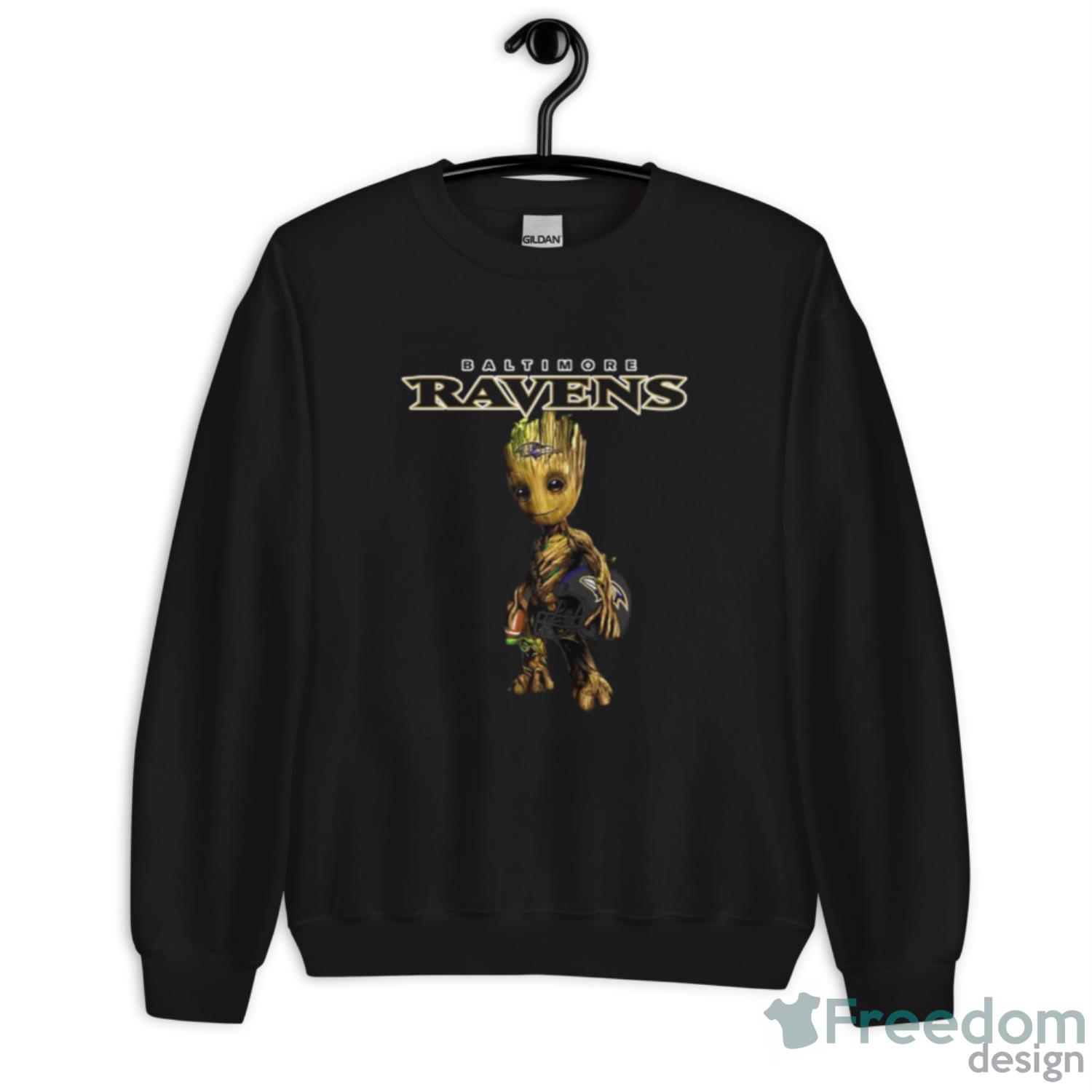 Baltimore Ravens NFL Football Groot Marvel Guardians Of The Galaxy Shirt -  Freedomdesign