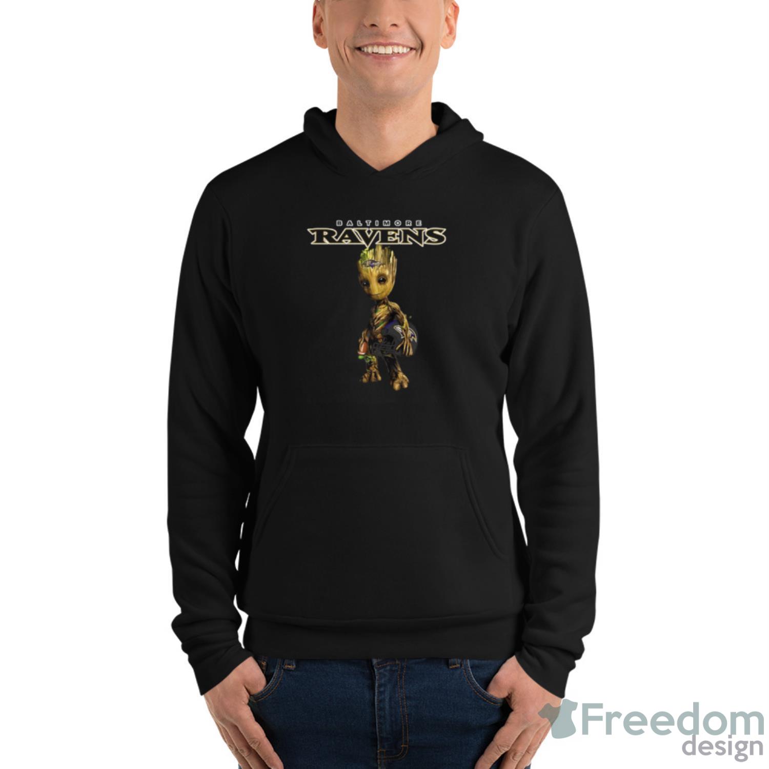 Baltimore Ravens NFL Football Groot Marvel Guardians Of The Galaxy Shirt -  Freedomdesign