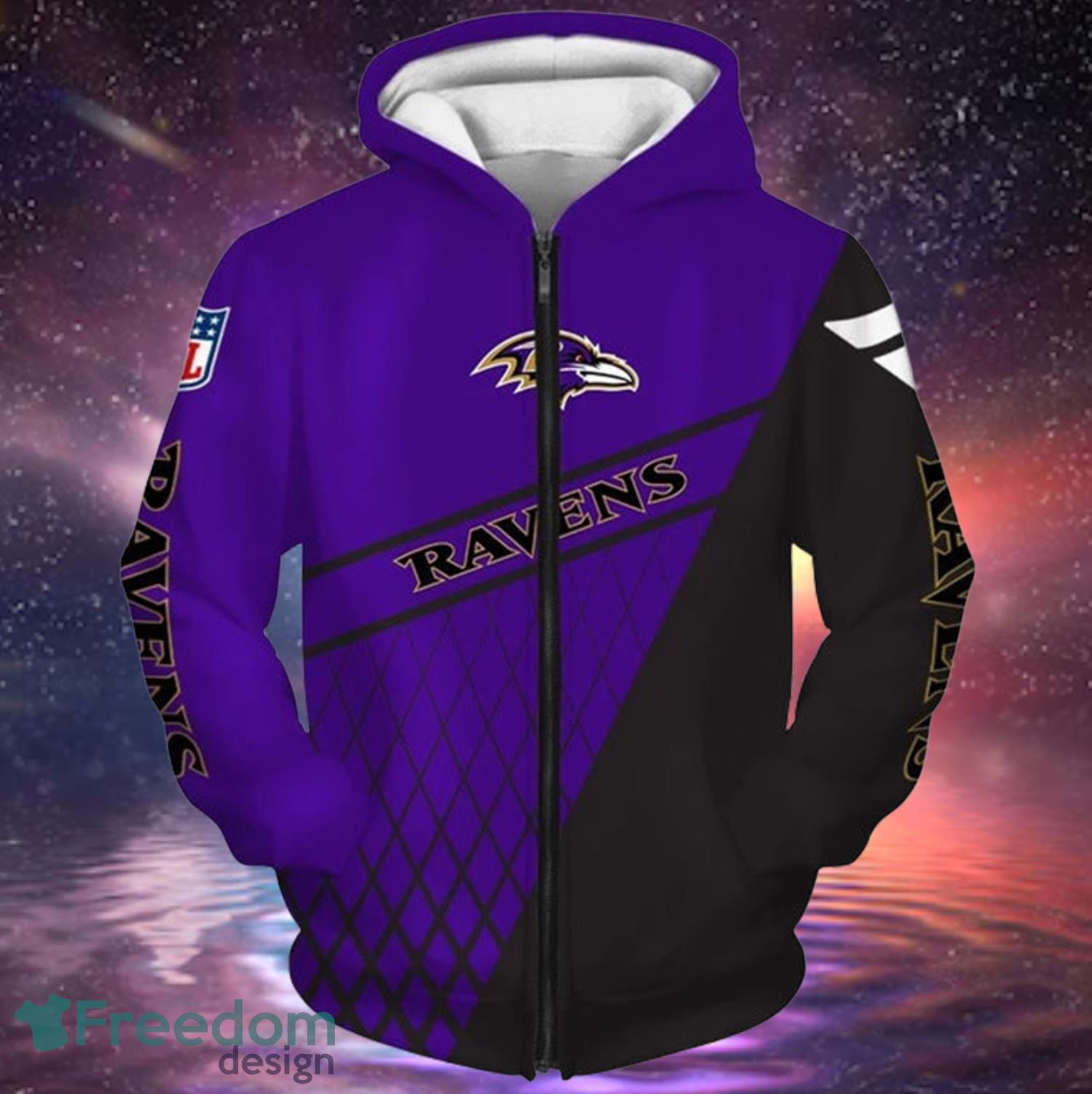 Baltimore Ravens Violet Hoodies Full Over Print Product Photo 2