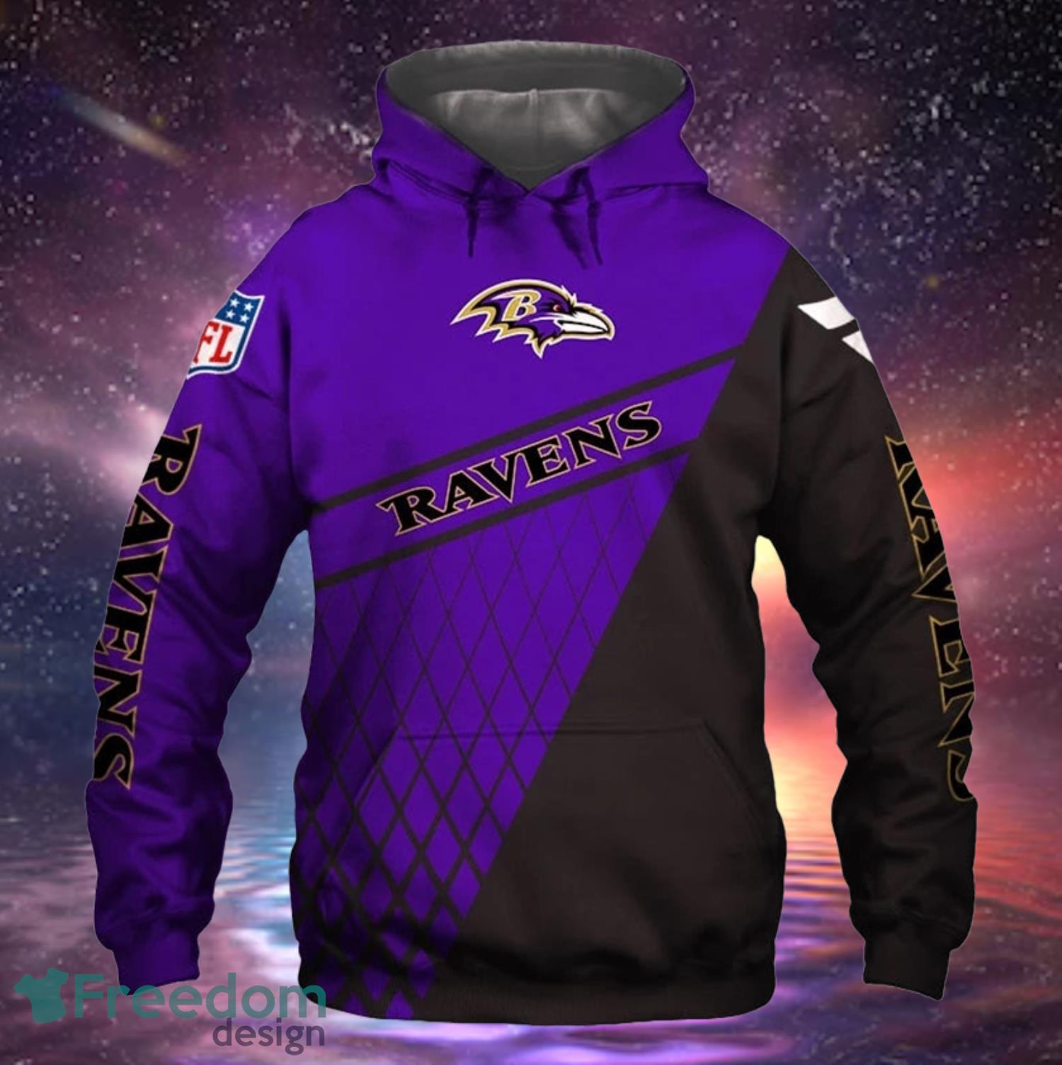 Baltimore Ravens Violet Hoodies Full Over Print Product Photo 1