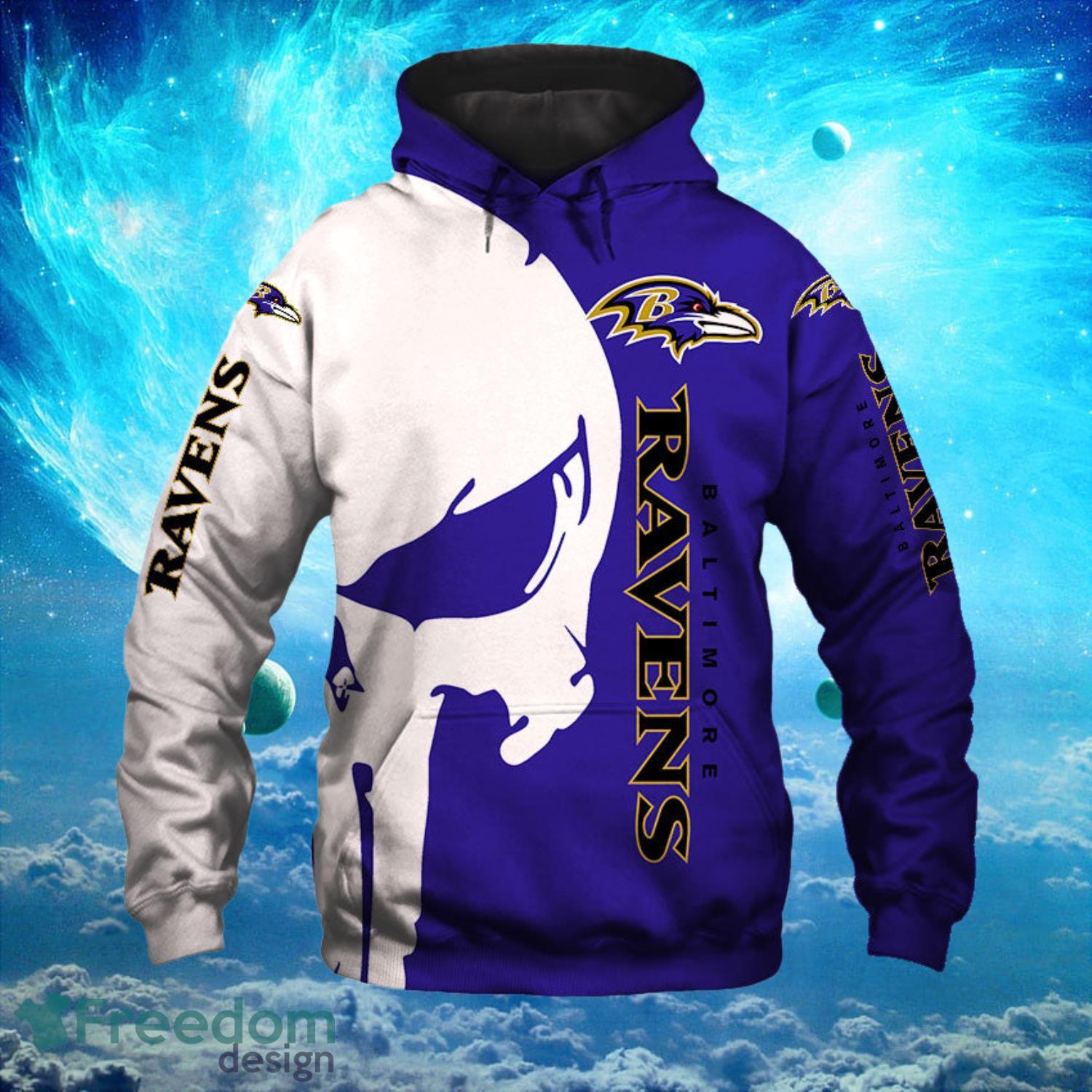 Baltimore Ravens NFL Camo Veteran Team 3D Printed Hoodie