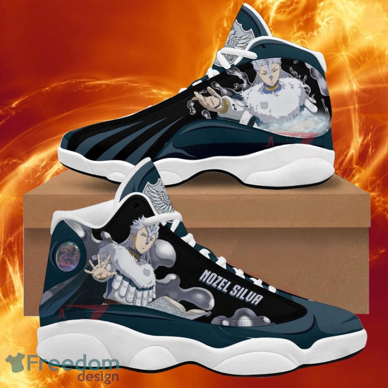 Black Clover Air Jordan 13 Sneakers Nozel SilvaAnime Shoes Gift For Fans Product Photo 1