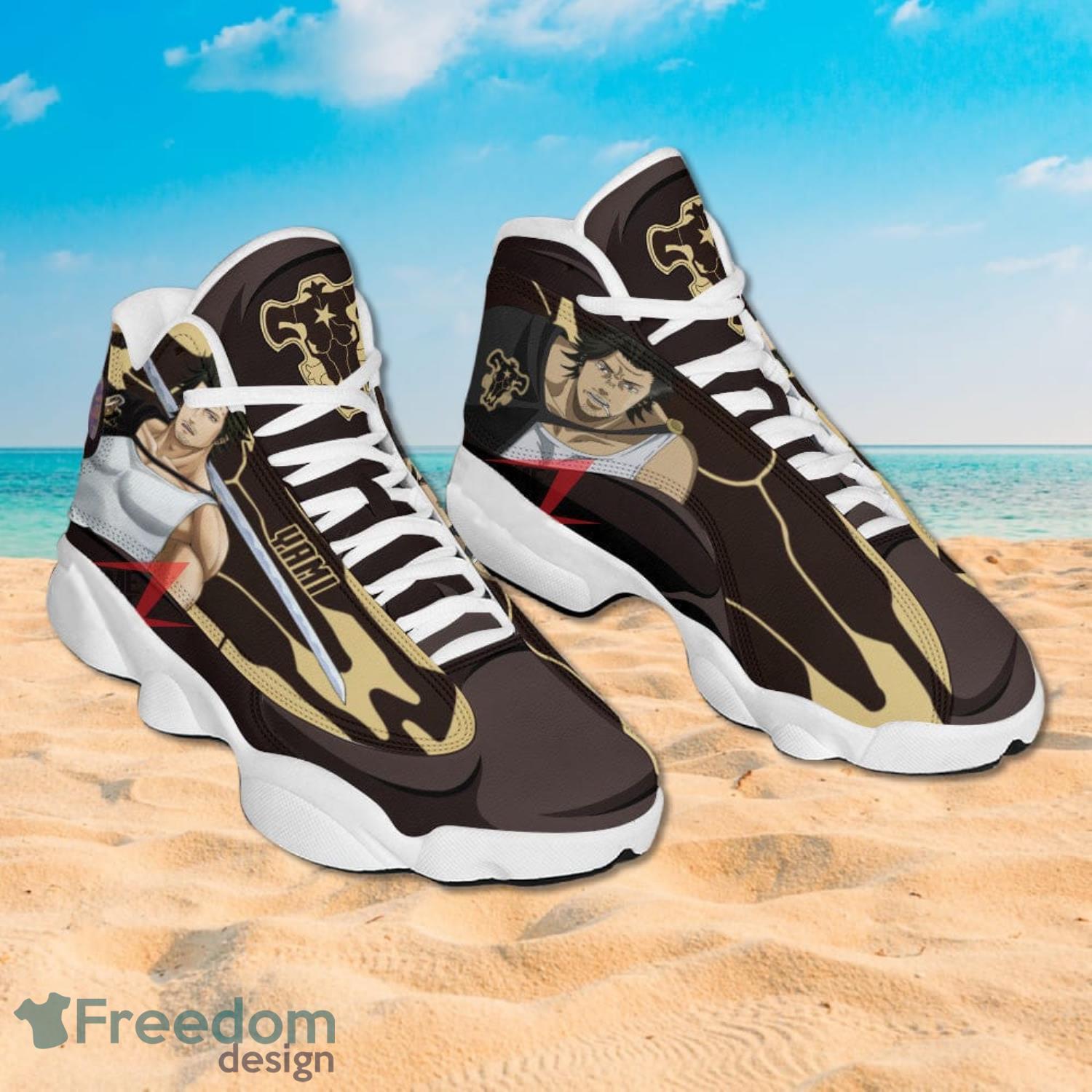 Black Clover Air Jordan 13 Sneakers Yami Sukehiro Black Bull Anime Shoes Gift For Fans Product Photo 2