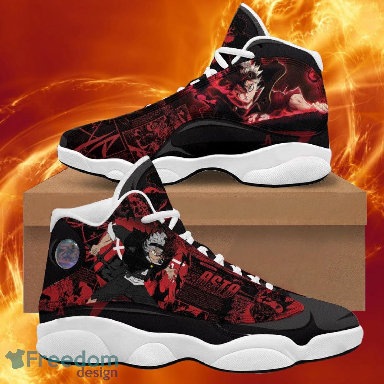 Black Clover Asta Air Jordan 13 Sneakers Anime Shoes Gift For Fans Product Photo 1