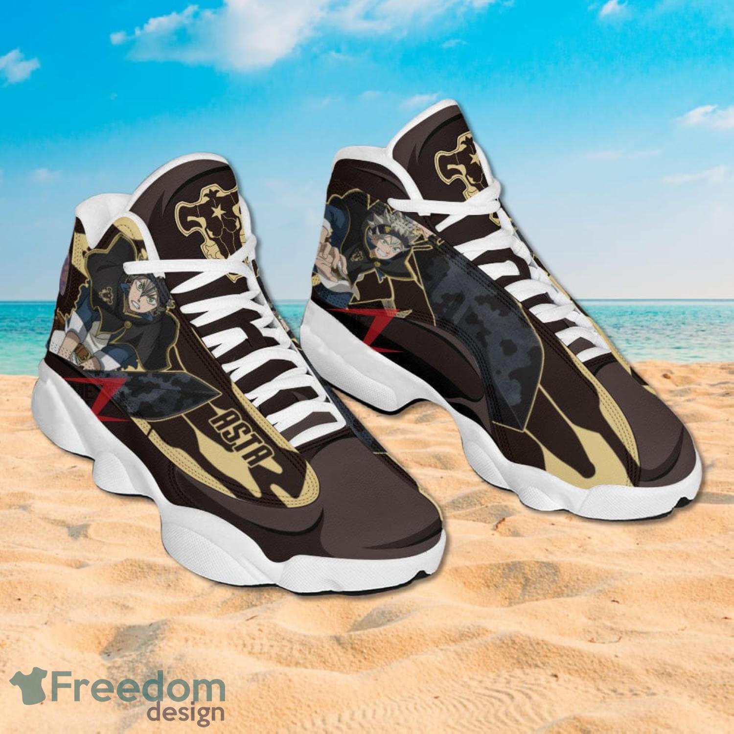 Black Clover Asta Black Bull Air Jordan 13 Sneakers Anime Shoes Gift For Fans Product Photo 2