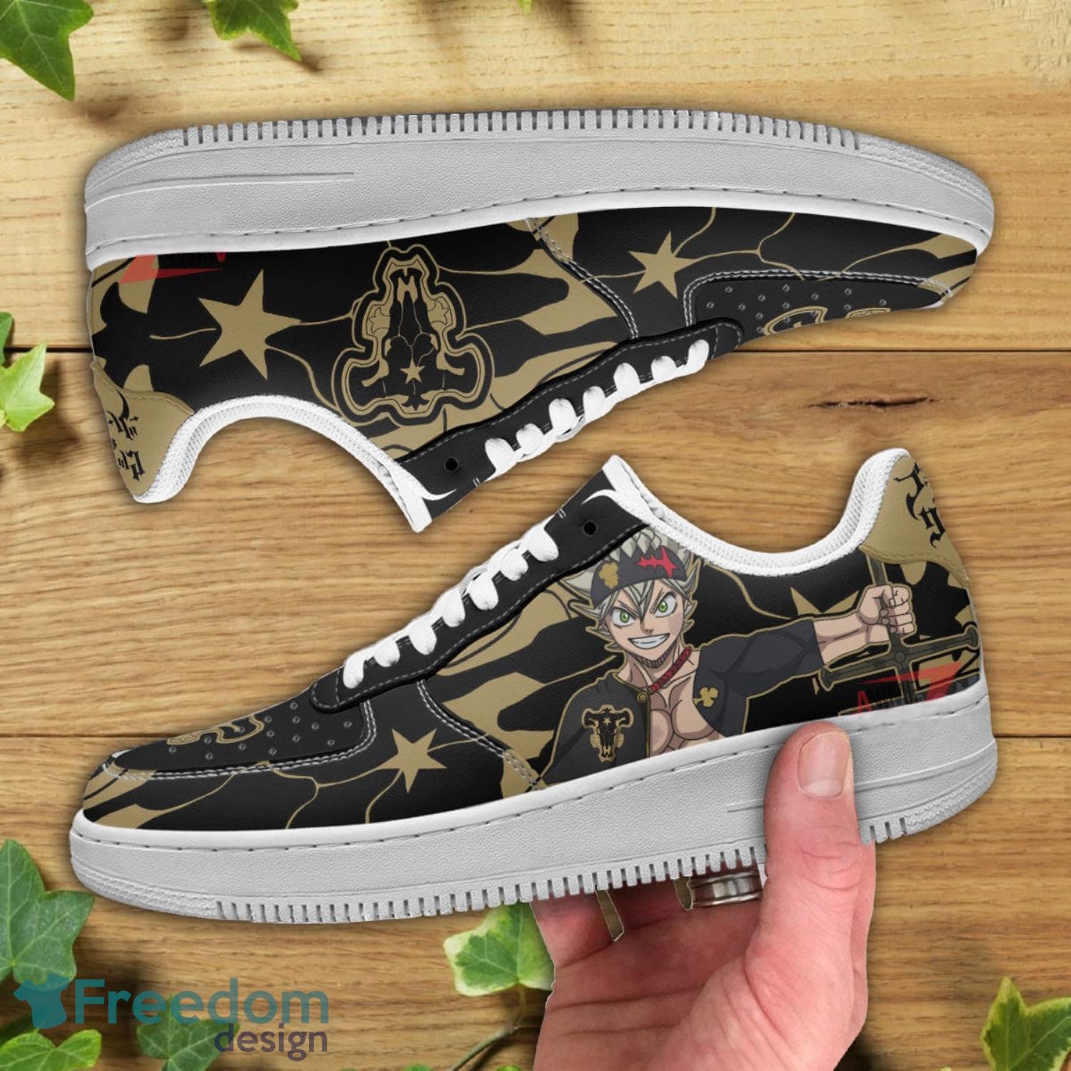 Black Clover Asta Black Bull Sneakers Custom Anime Shoes Product Photo 2