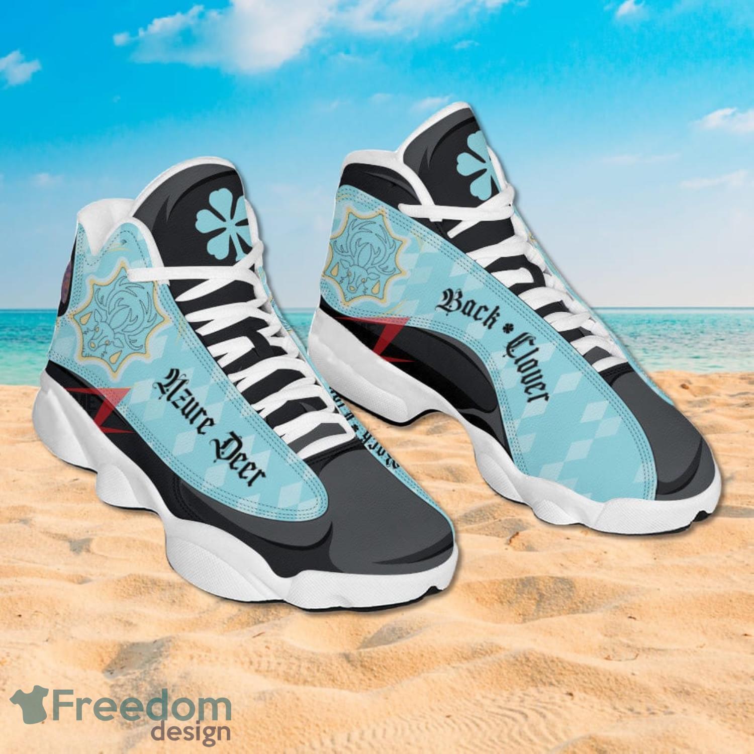 Black Clover Azure Deer Air Jordan 13 Anime Shoes Gift For Fans Product Photo 2