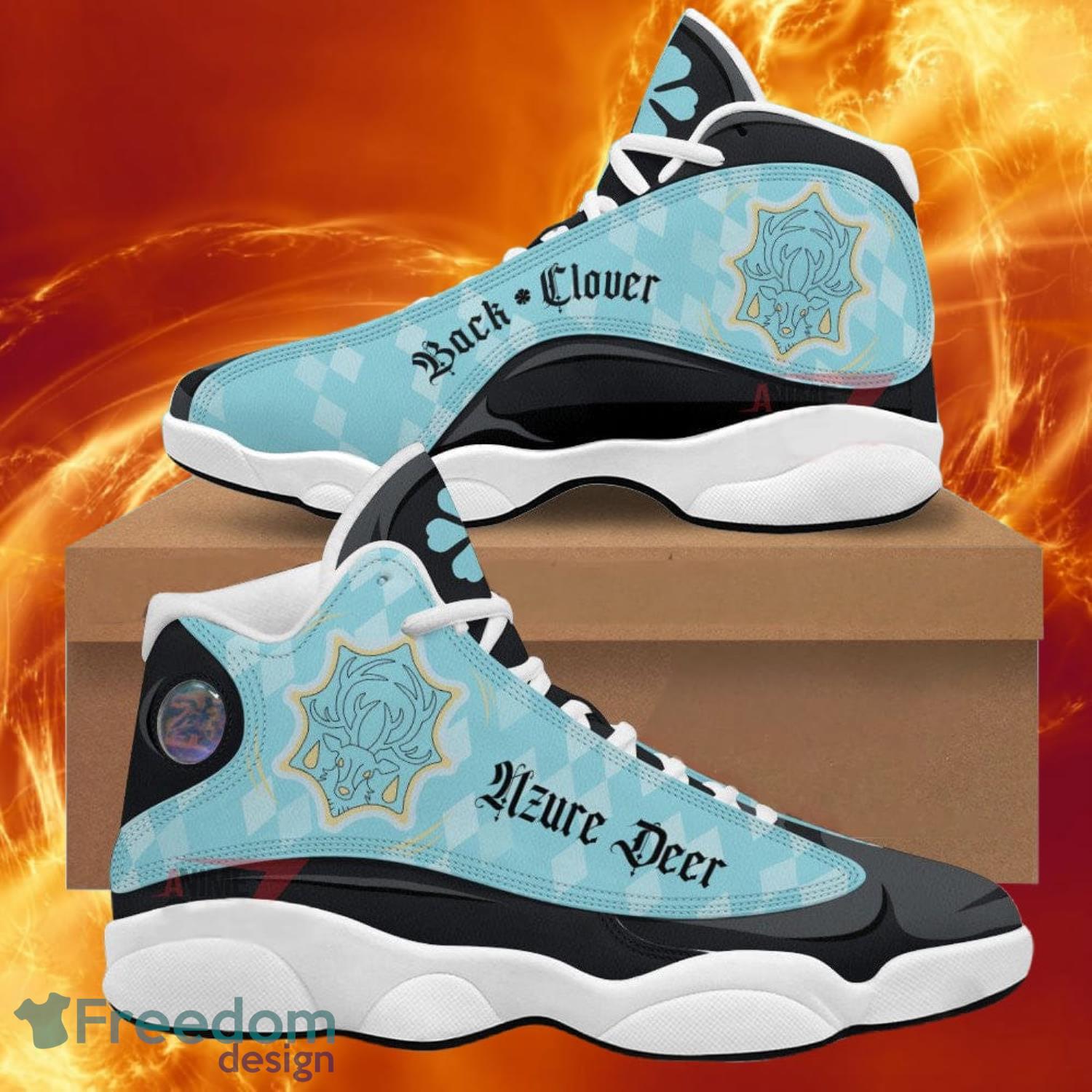 Black Clover Azure Deer Air Jordan 13 Anime Shoes Gift For Fans Product Photo 1