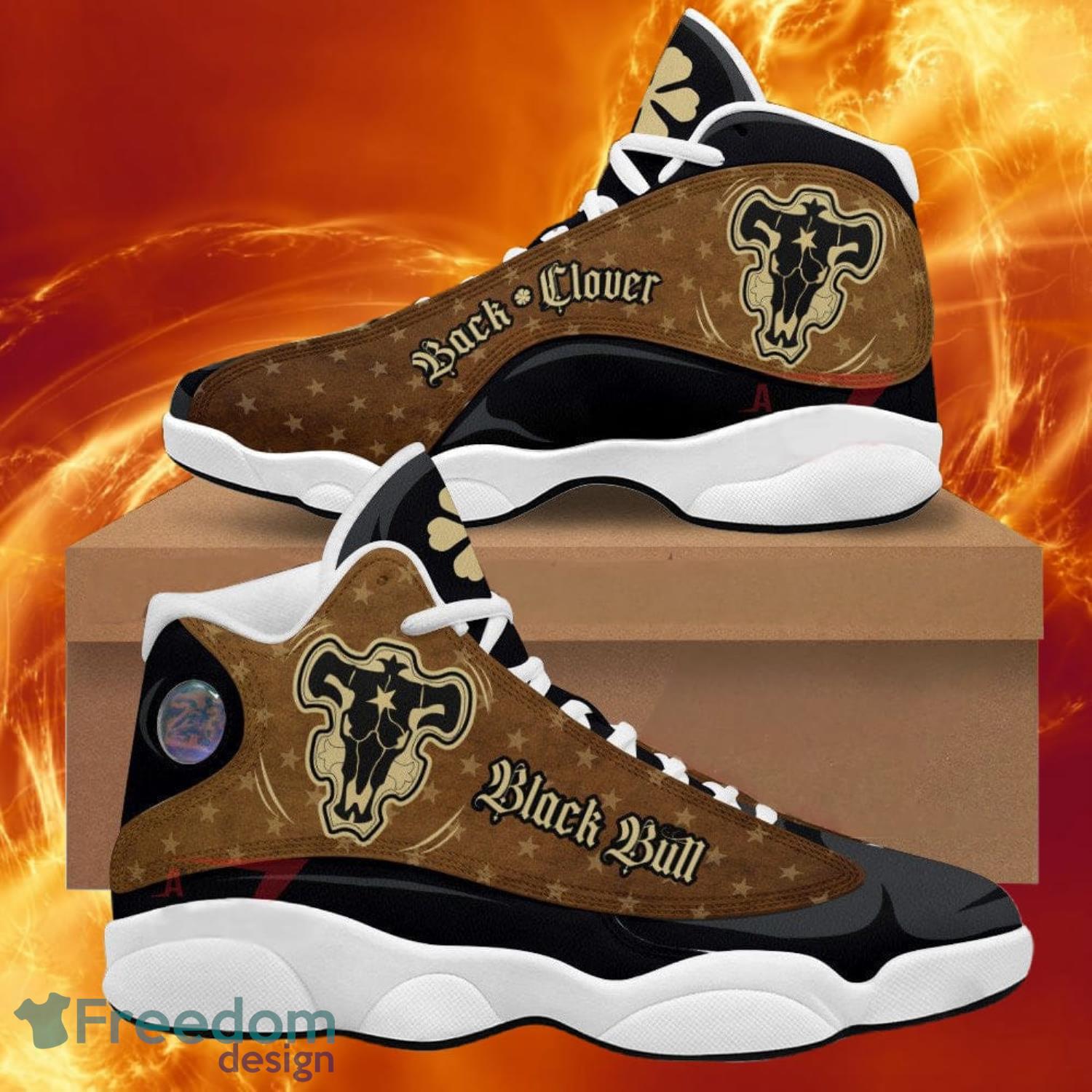 Black Clover Black Bull Air Jordan 13 Anime Shoes Gift For Fans Product Photo 1