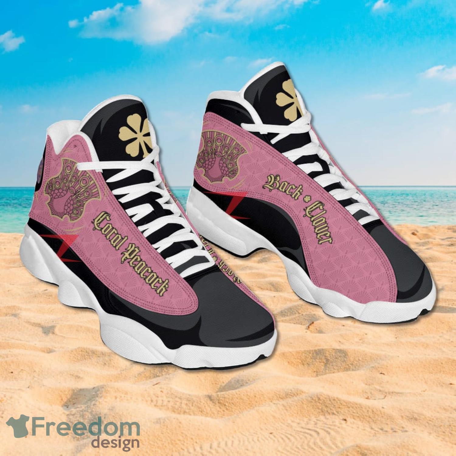 Black Clover Coral Peacock Air Jordan 13 Anime Shoes Gift For Fans Product Photo 2