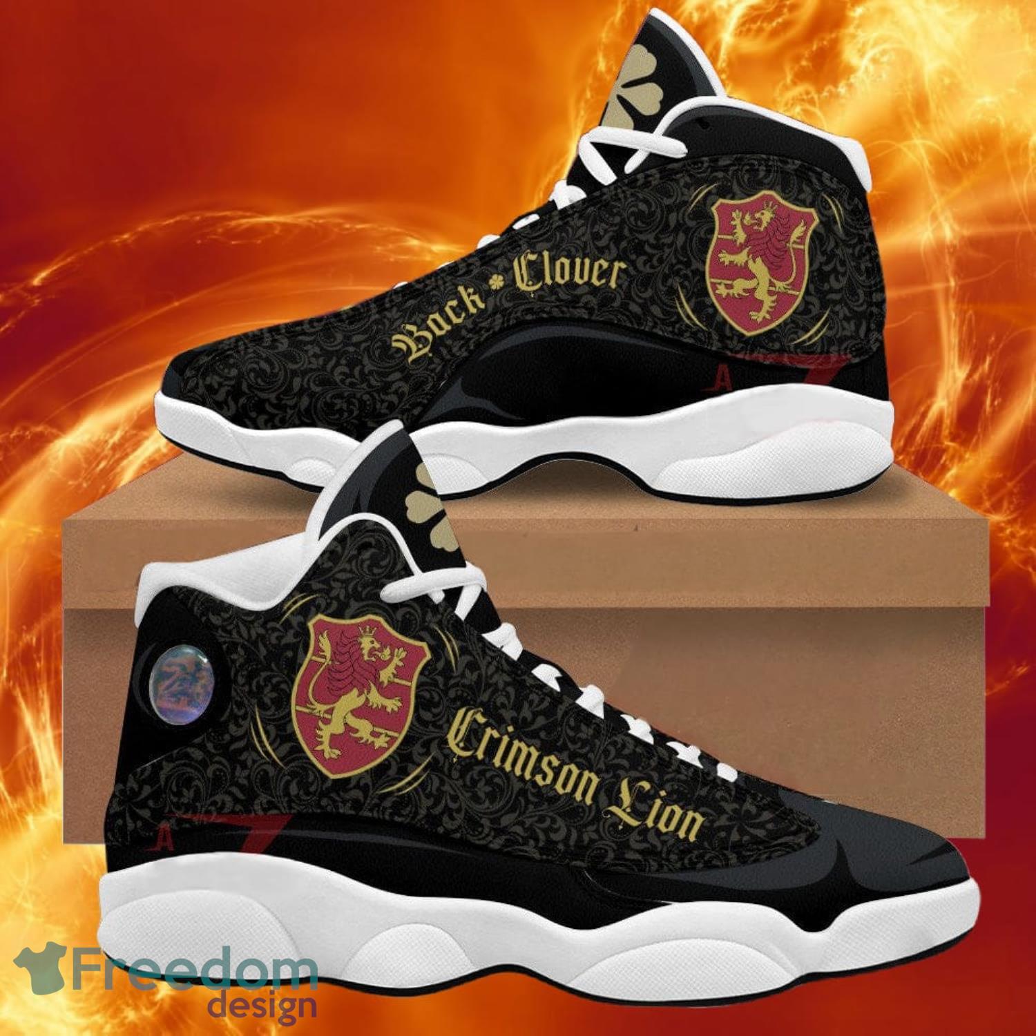 Black Clover Crimson Lion Air Jordan 13 Anime Shoes Gift For Fans Product Photo 1