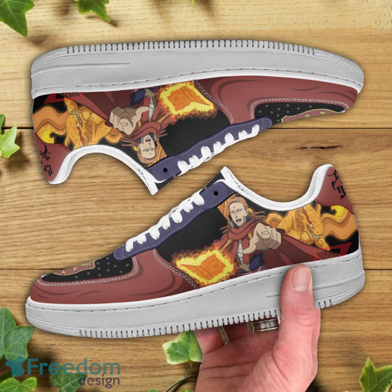 Black Clover Fuegoleon Vermillion Air Force Shoes Gift For Animes Fans Product Photo 2