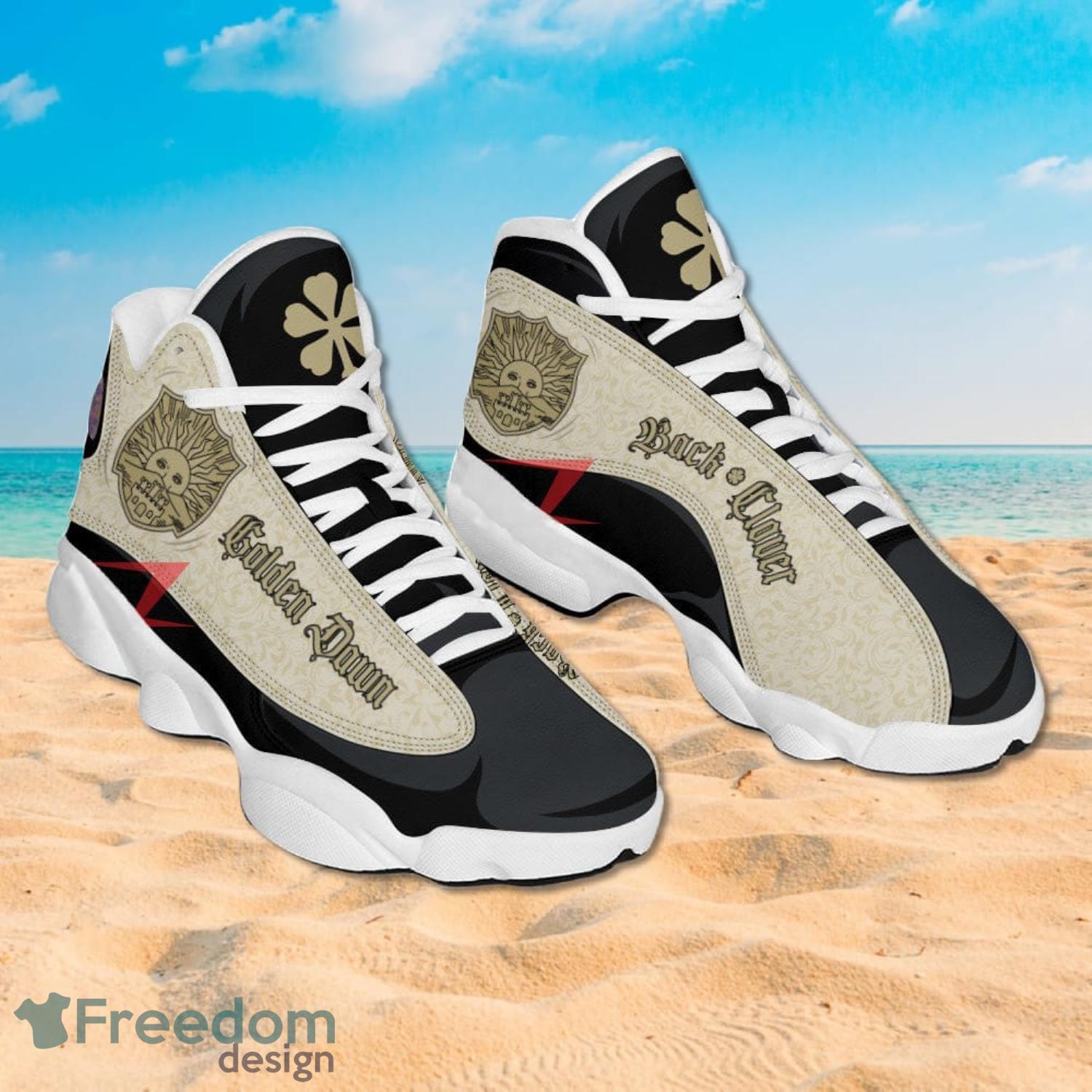 Black Clover Golden Dawn Air Jordan 13 Anime Shoes Gift For Fans Product Photo 2