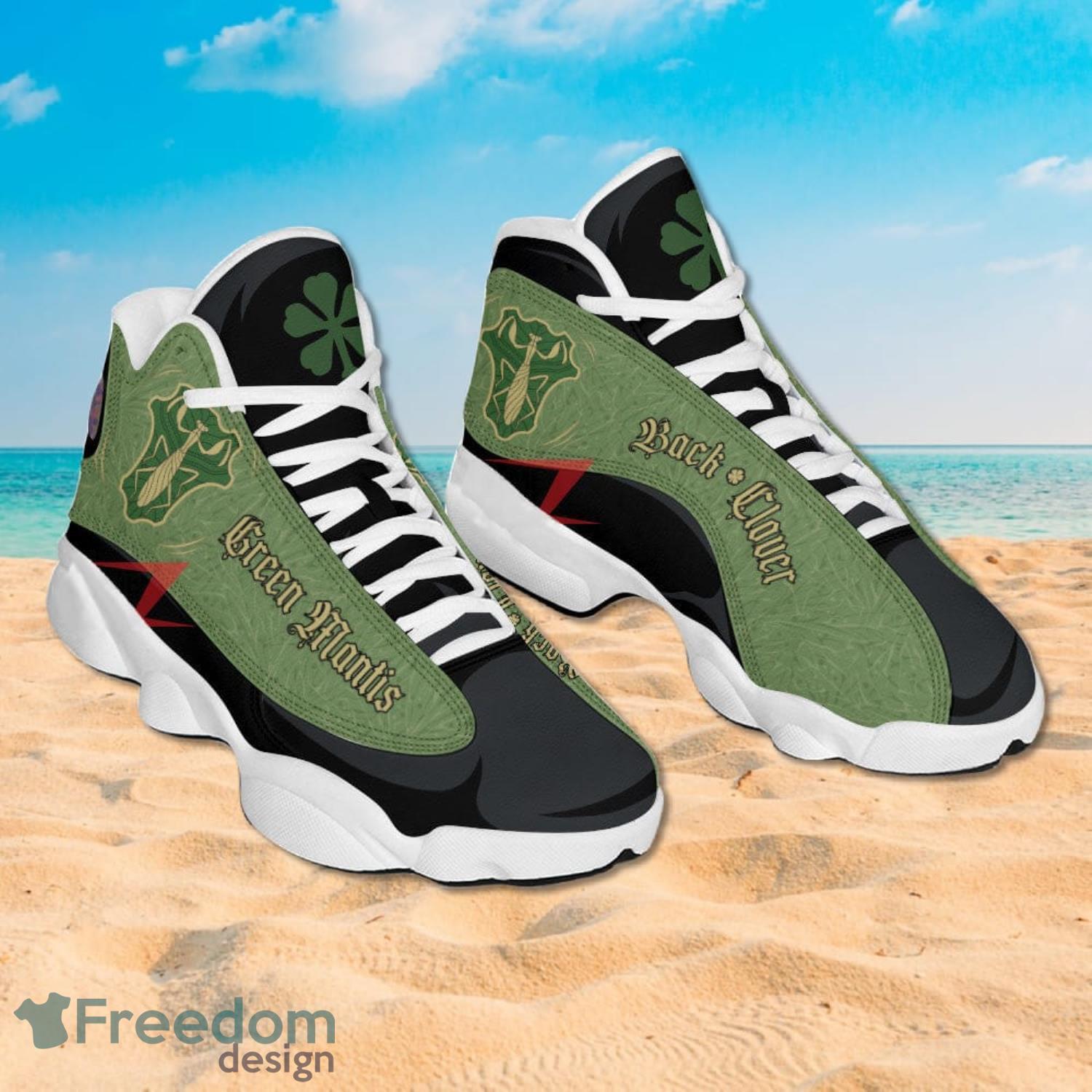 Black Clover Green Mantis Air Jordan 13 Anime Shoes Gift For Fans Product Photo 2