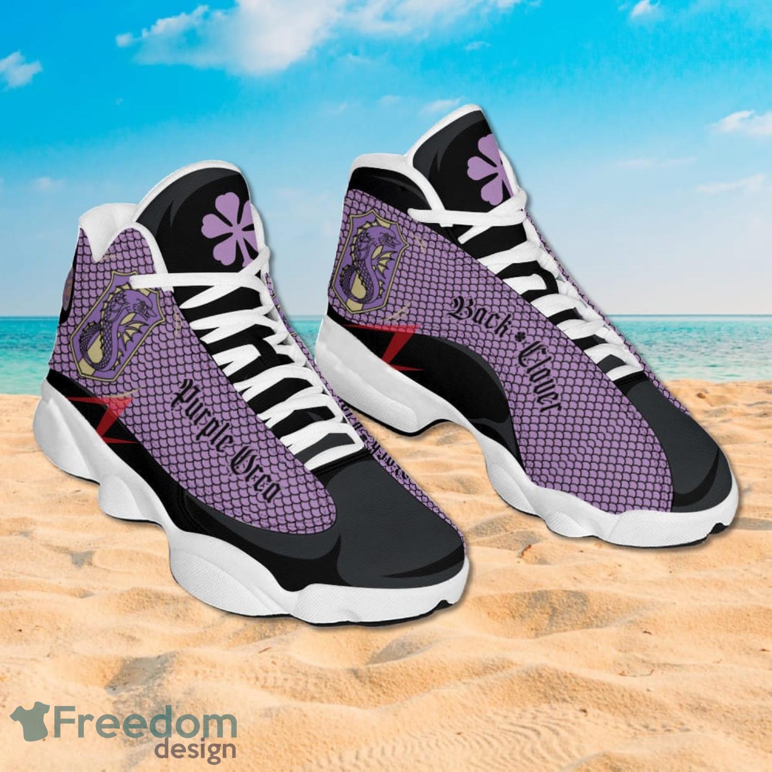 Black Clover Purple Orca Air Jordan 13 Anime Shoes Gift For Fans Product Photo 2