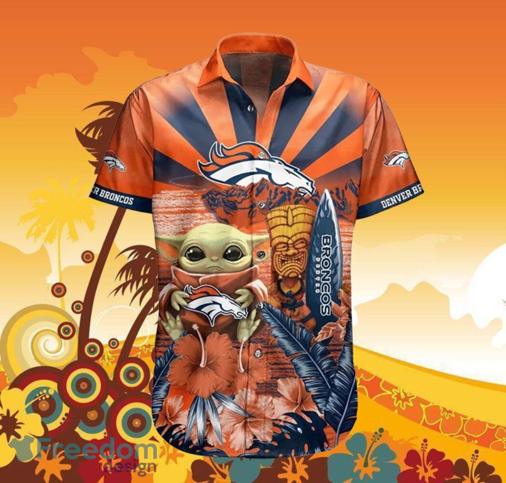 Broncos  Baby Yoda Star Wars Beach Summer Hawaiian Shirt Full Over Print Product Photo 2