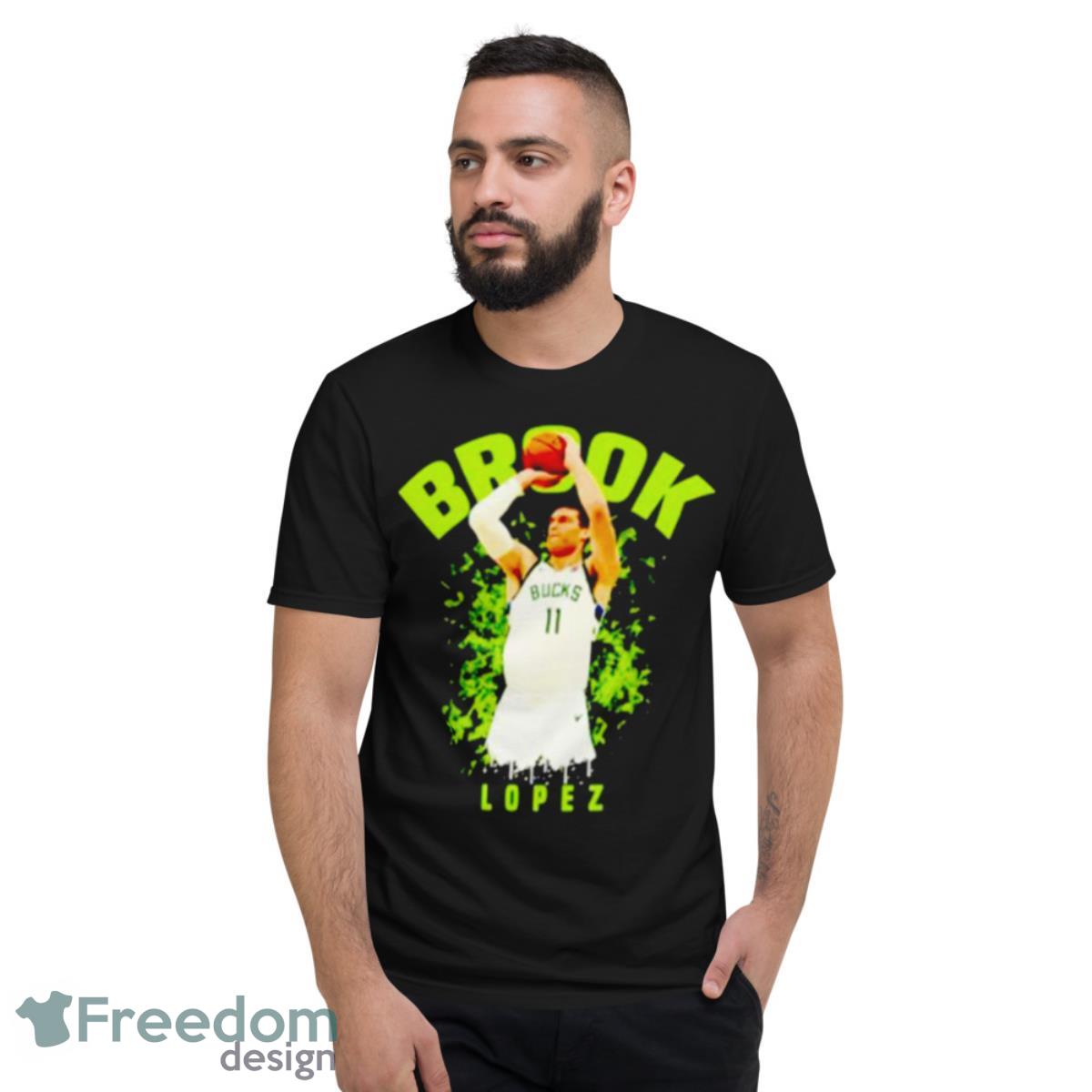 brook Lopez Milwaukee Bucks basketball shirt - Short Sleeve T-Shirt