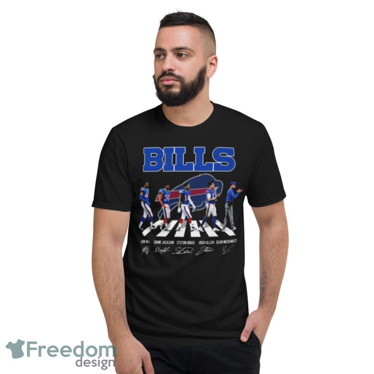 Buffalo bills abbey road von miller dance jakson stefon diggs signatures shirt - Short Sleeve T-Shirt