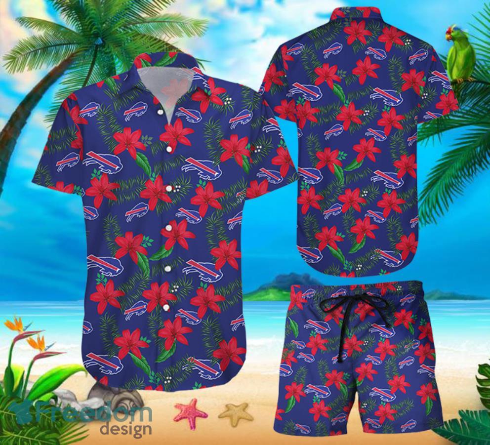 Buffalo Bills Hawaiian Shorts and Shirt Summer Beach Shirt Full Over Printt Product Photo 1