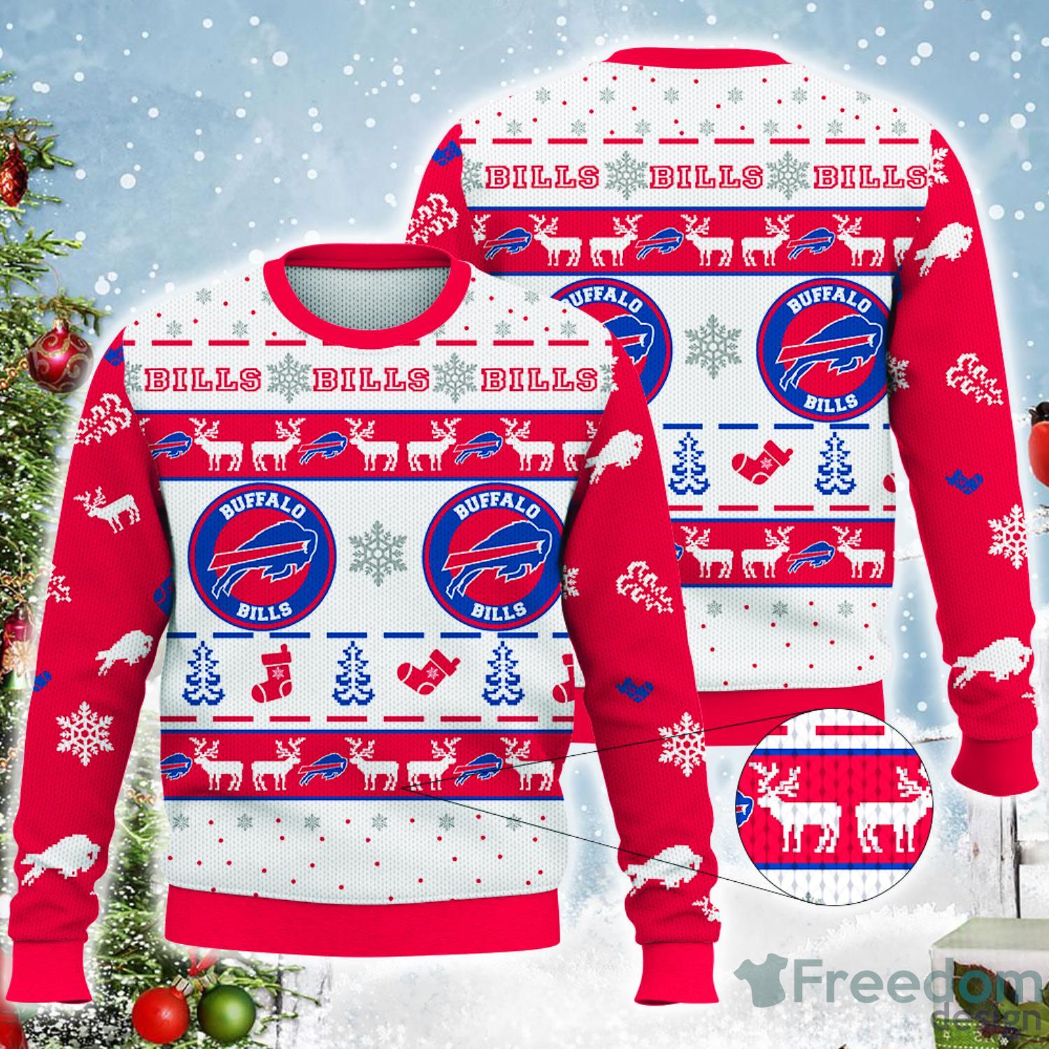 Buffalo Bills Christmas Reindeers Pattern Ugly Christmas Sweater -  Freedomdesign