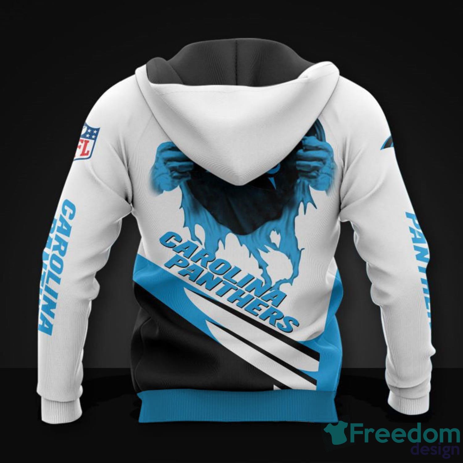 Carolina Panthers Hoodie 3D Surprising Baby Yoda Carolina Panthers