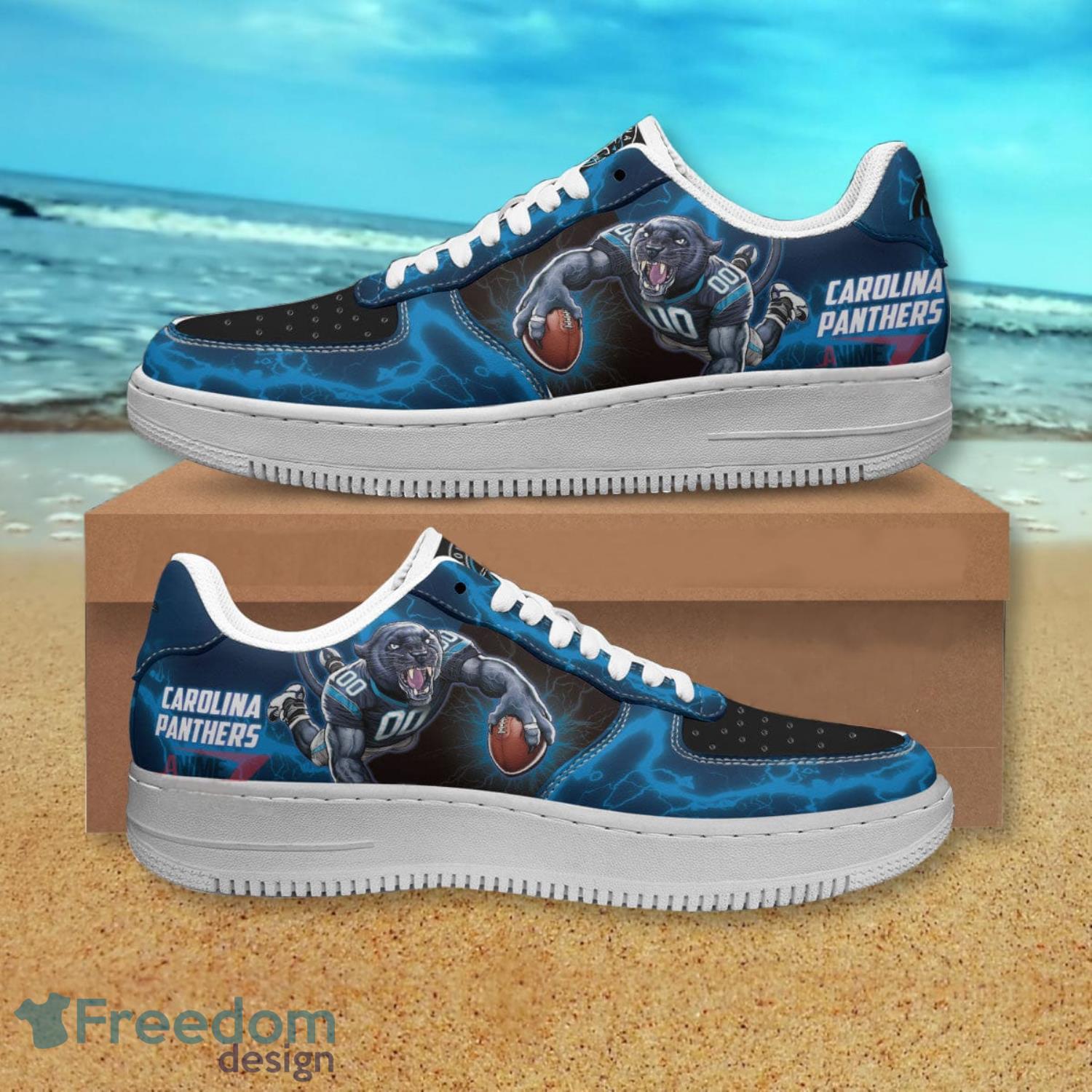 Carolina Panthers NFL Air Force Shoes Gift For Fans Product Photo 2