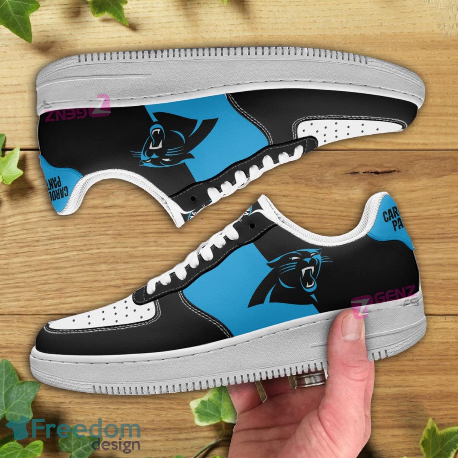 Carolina Panthers NFL Blue Air Force Shoes Gift For Fans Product Photo 2