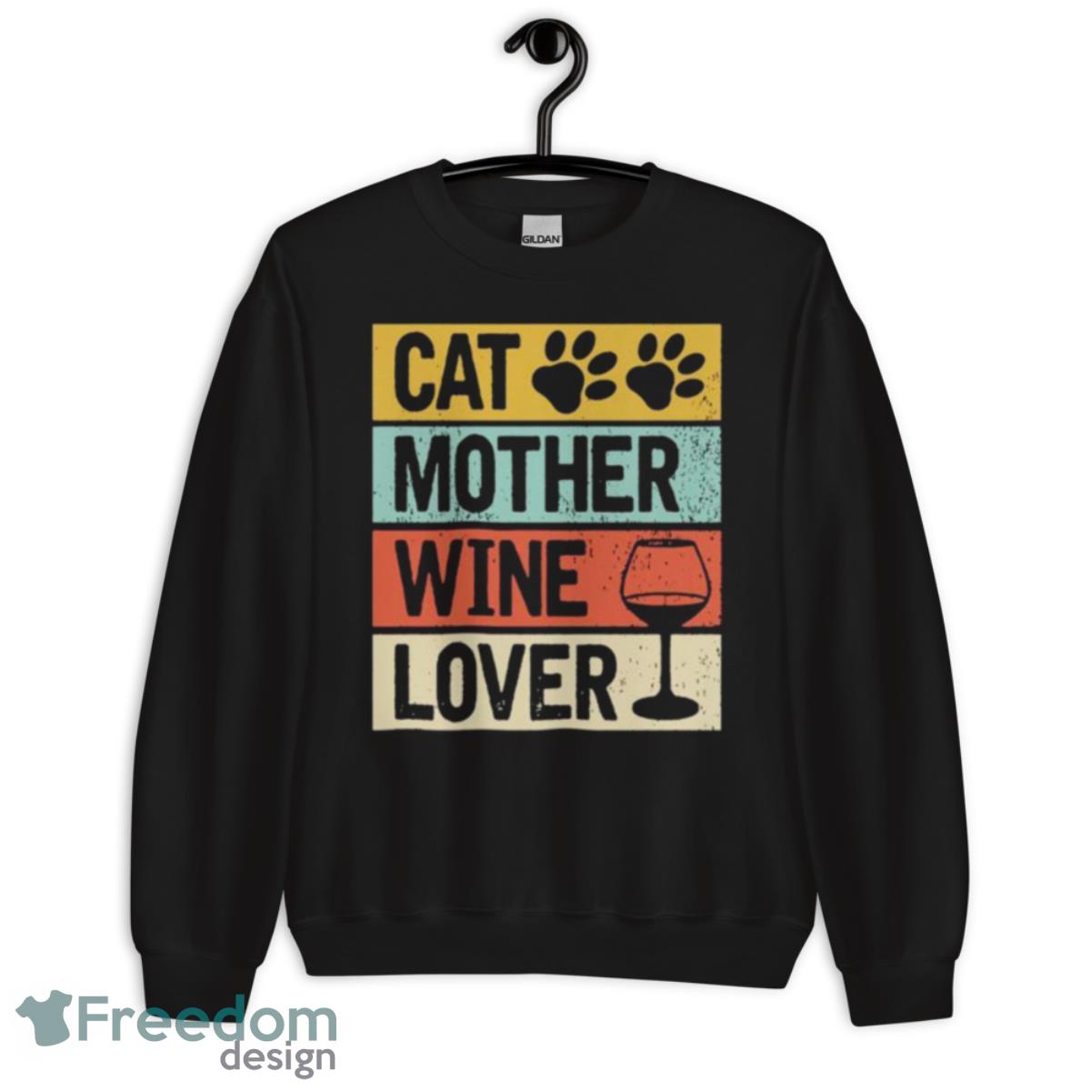 Cat Mother Wine Lover Vintage Retro Shirt - Unisex Crewneck Sweatshirt Cat Mother Wine Lover Vintage Retro Shirt - Unisex Crewneck Sweatshirt