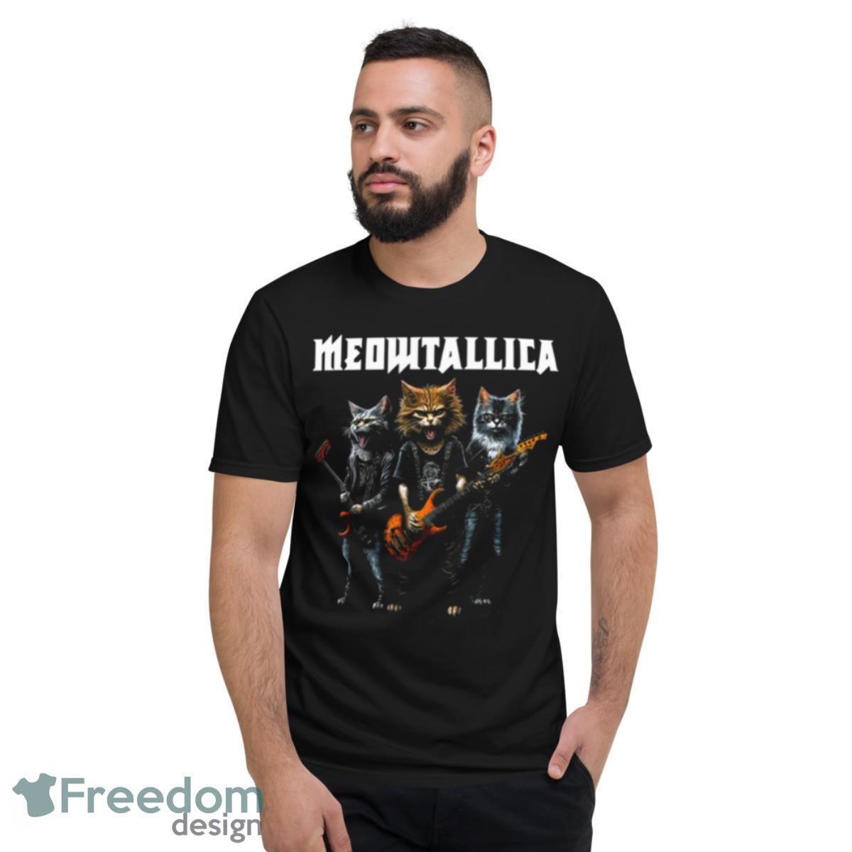 Cat Rock Band Meowtallica shirt - Short Sleeve T-Shirt