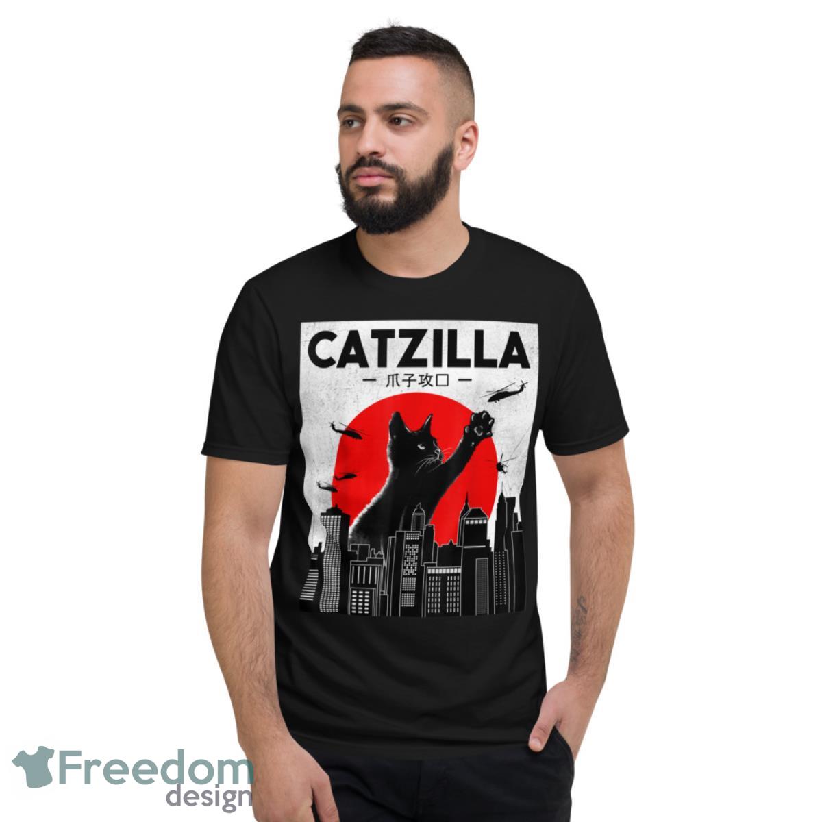 Catzilla Funny Cat Lover Shirt - Short Sleeve T-Shirt