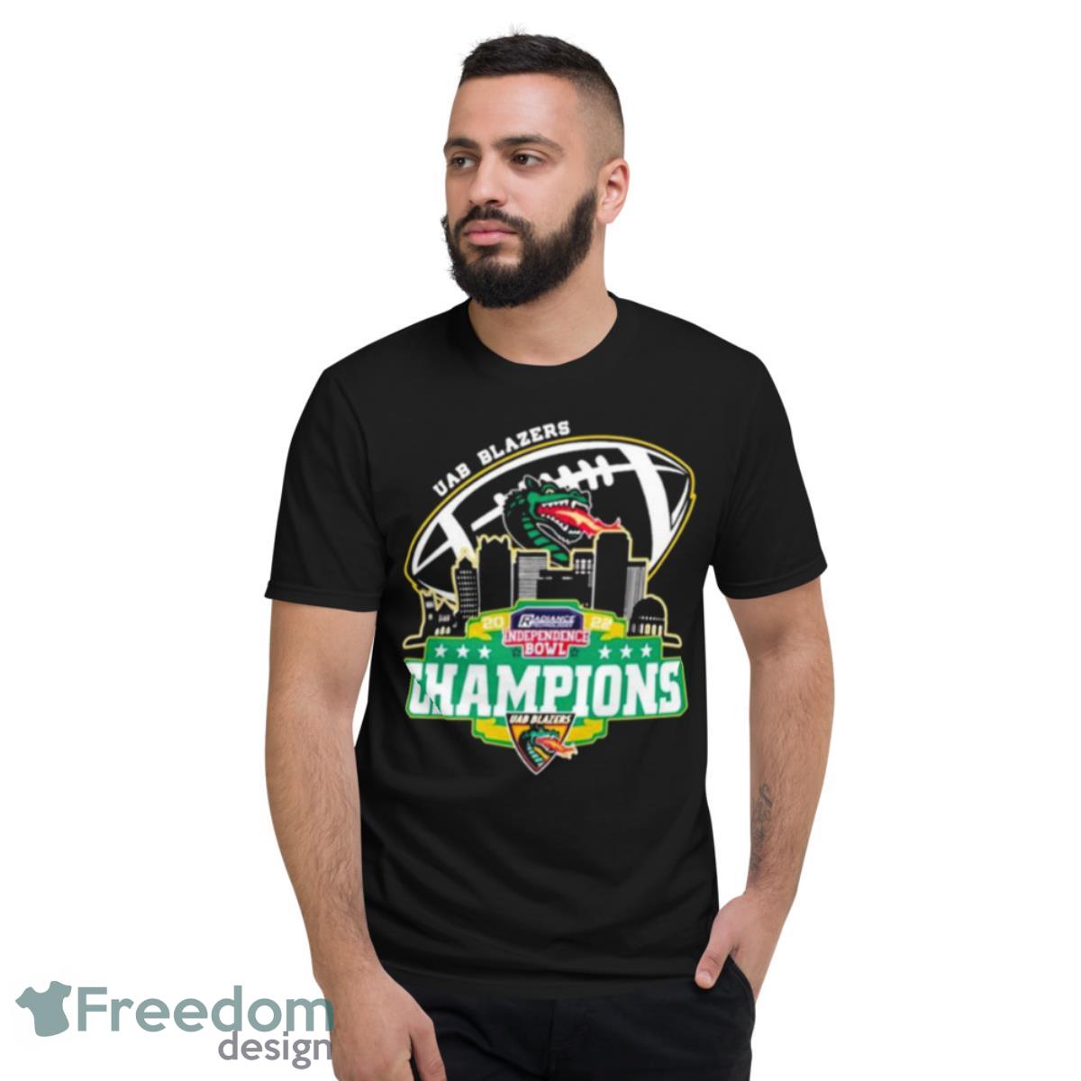 Champion Uab Blazers Logo Independence Bowl City 2022 Shirt - Short Sleeve T-Shirt