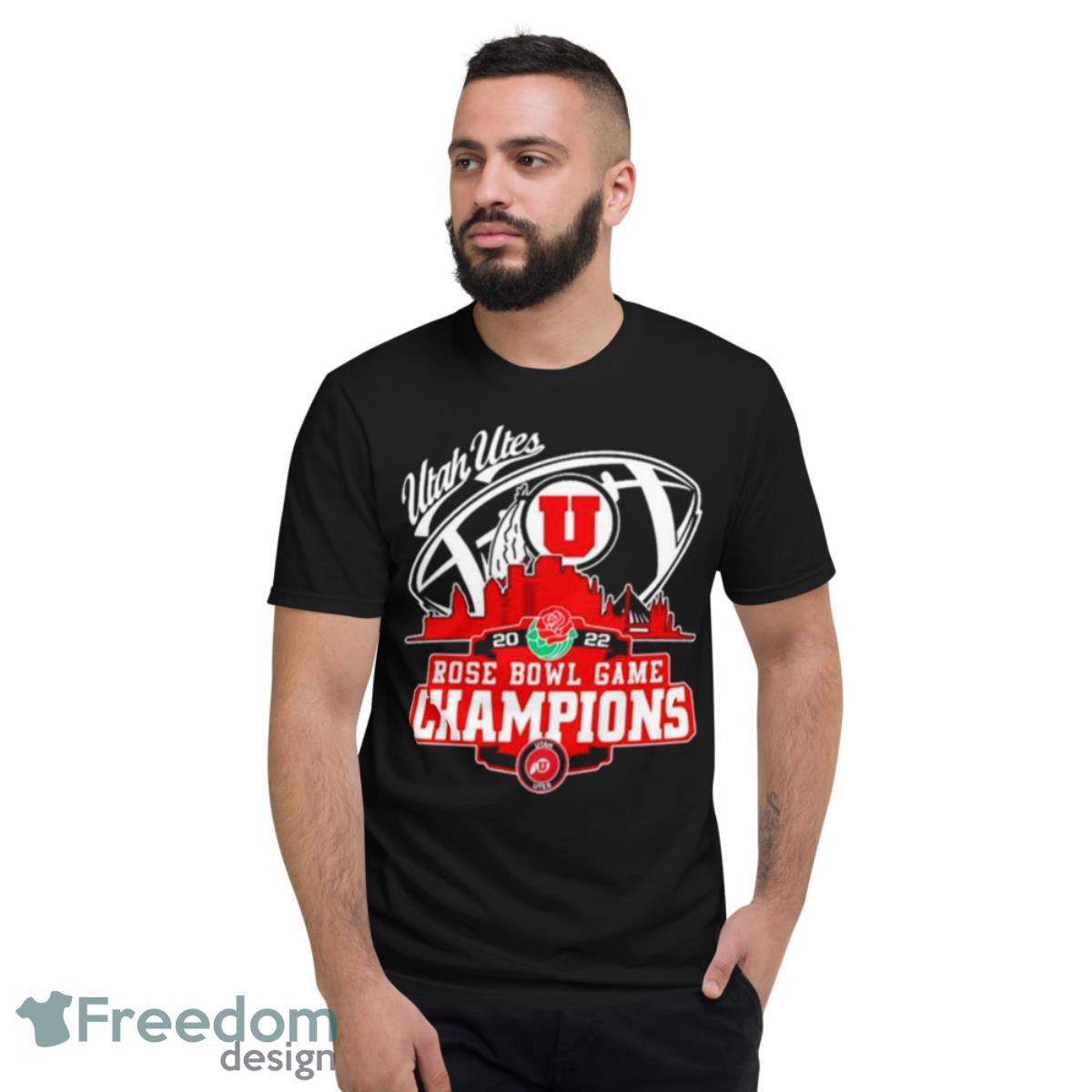 Champion Utah Utes Logo Rose Bowl Game City 2022 Shirt - Short Sleeve T-Shirt