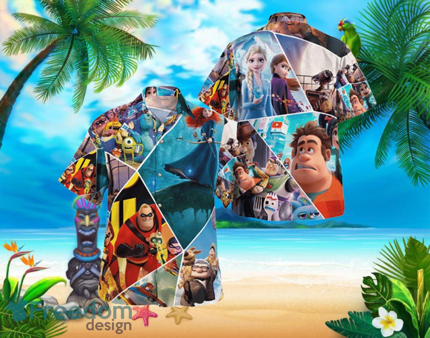 Characters Disney Beach Summer Hawaiian Shirt Full Over Print Product Photo 2