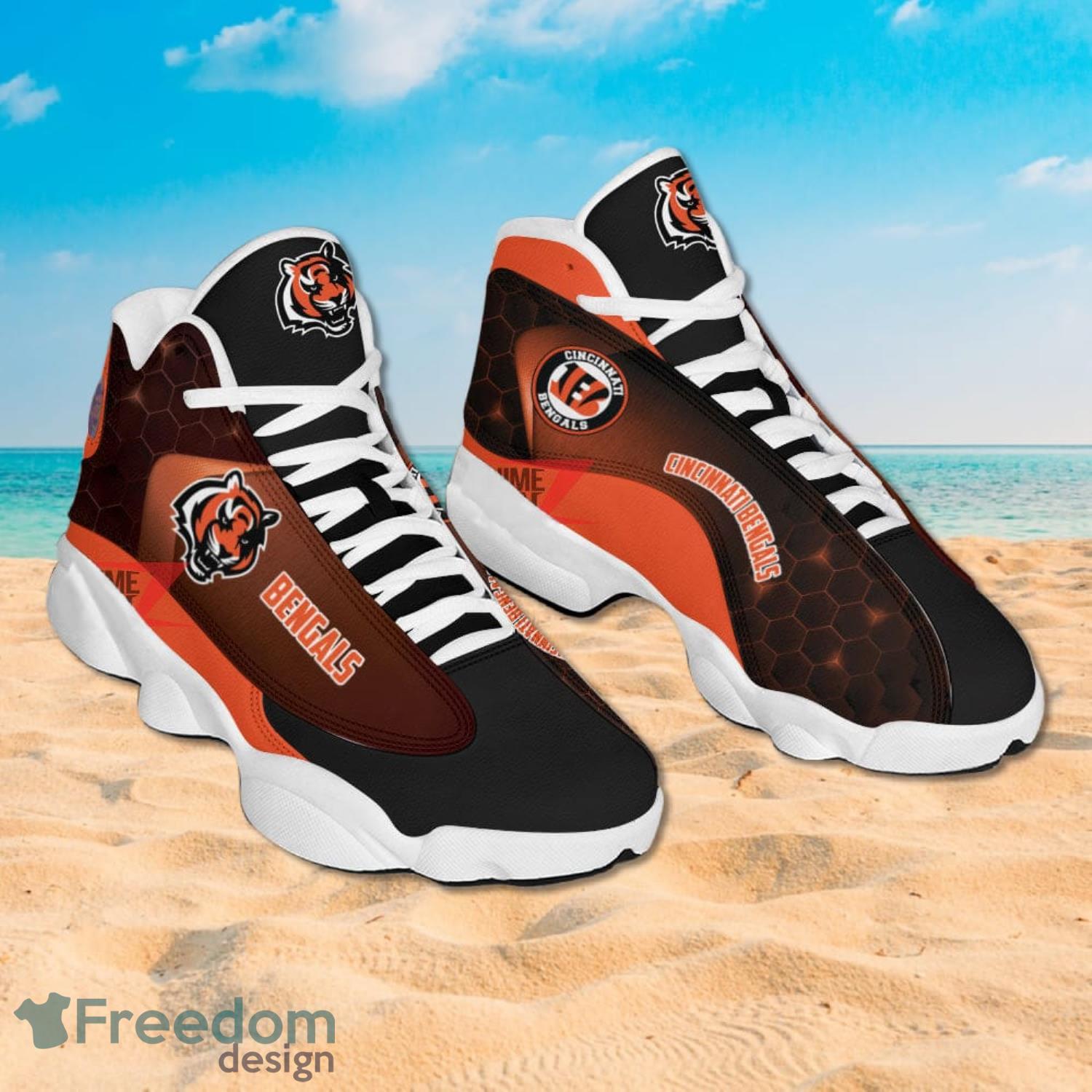 Cincinnati Bengals Skull Air Jordan 13 Sneakers Shoes