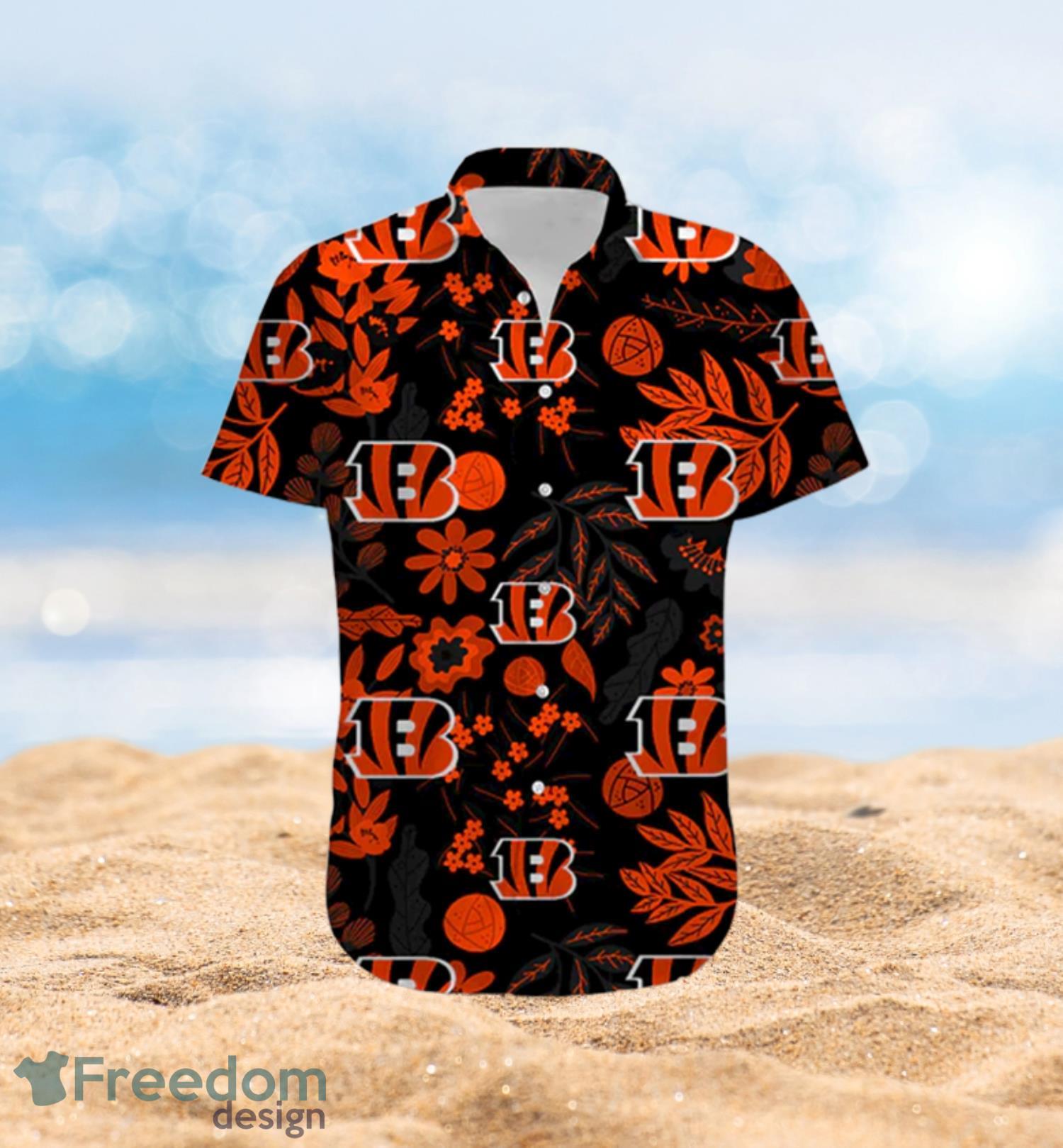 NFL Cincinnati Bengals Short Sleeve Aloha Hawaiian Shirt And