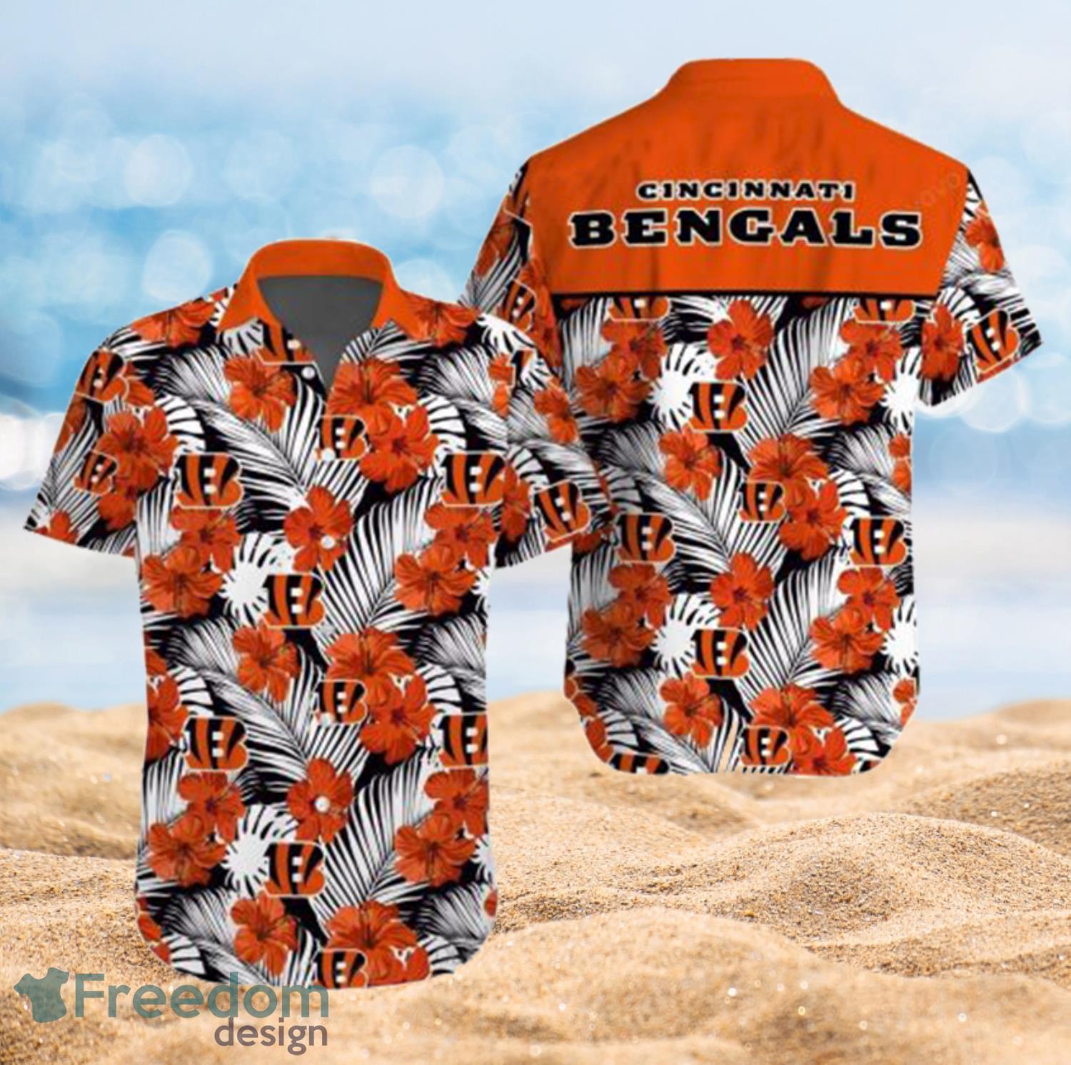 Cincinnati Bengals Hawaiian  Summer Beach Shirt Full Over Print Product Photo 1