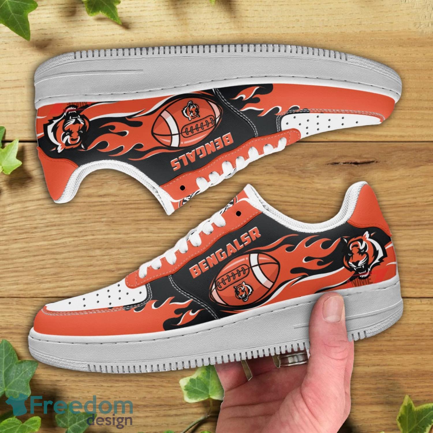 Cincinnati Bengals NFL Orange Air Force Shoes Gift For Fans Product Photo 2