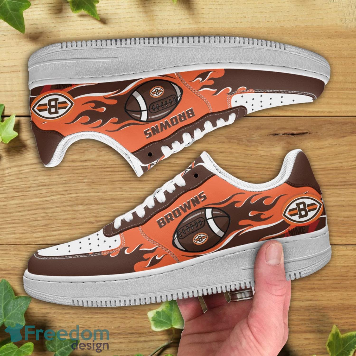 Cleveland Browns NFL Logo Air Force Shoes Gift For Fans Product Photo 2