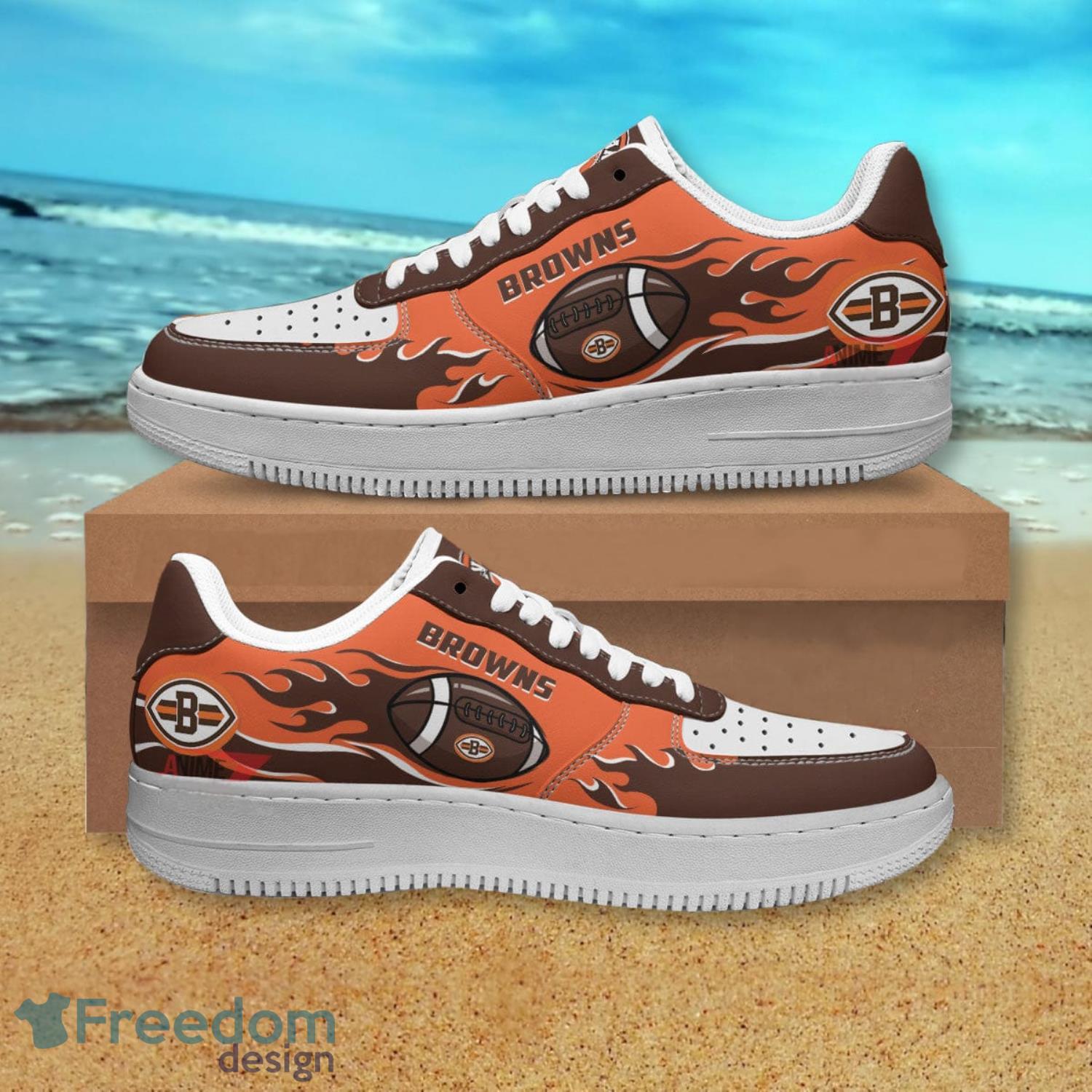 Cleveland Browns NFL Logo Air Force Shoes Gift For Fans Product Photo 1