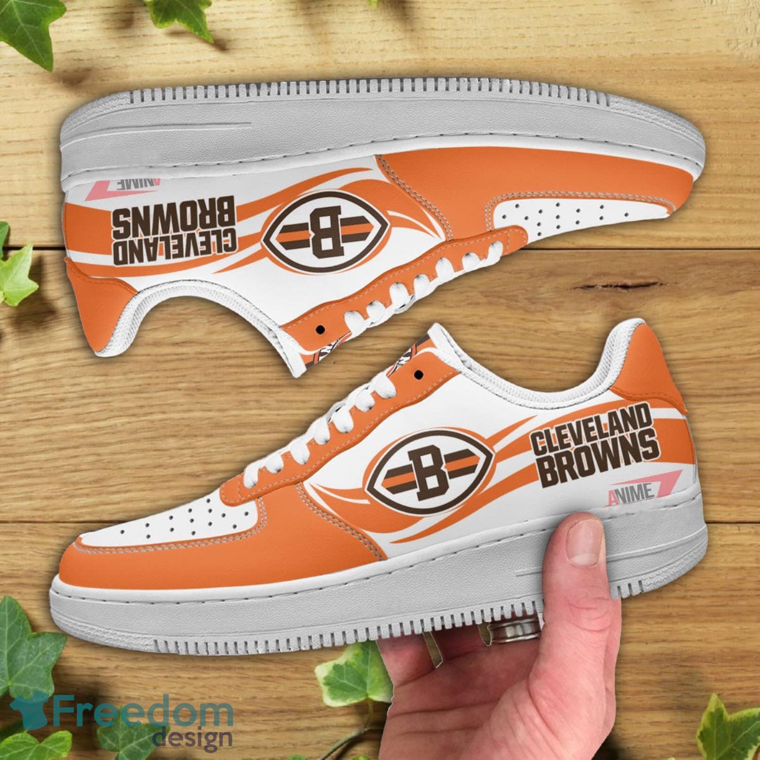 Cleveland Browns NFL Orange Air Force Shoes Gift For Fans Product Photo 2