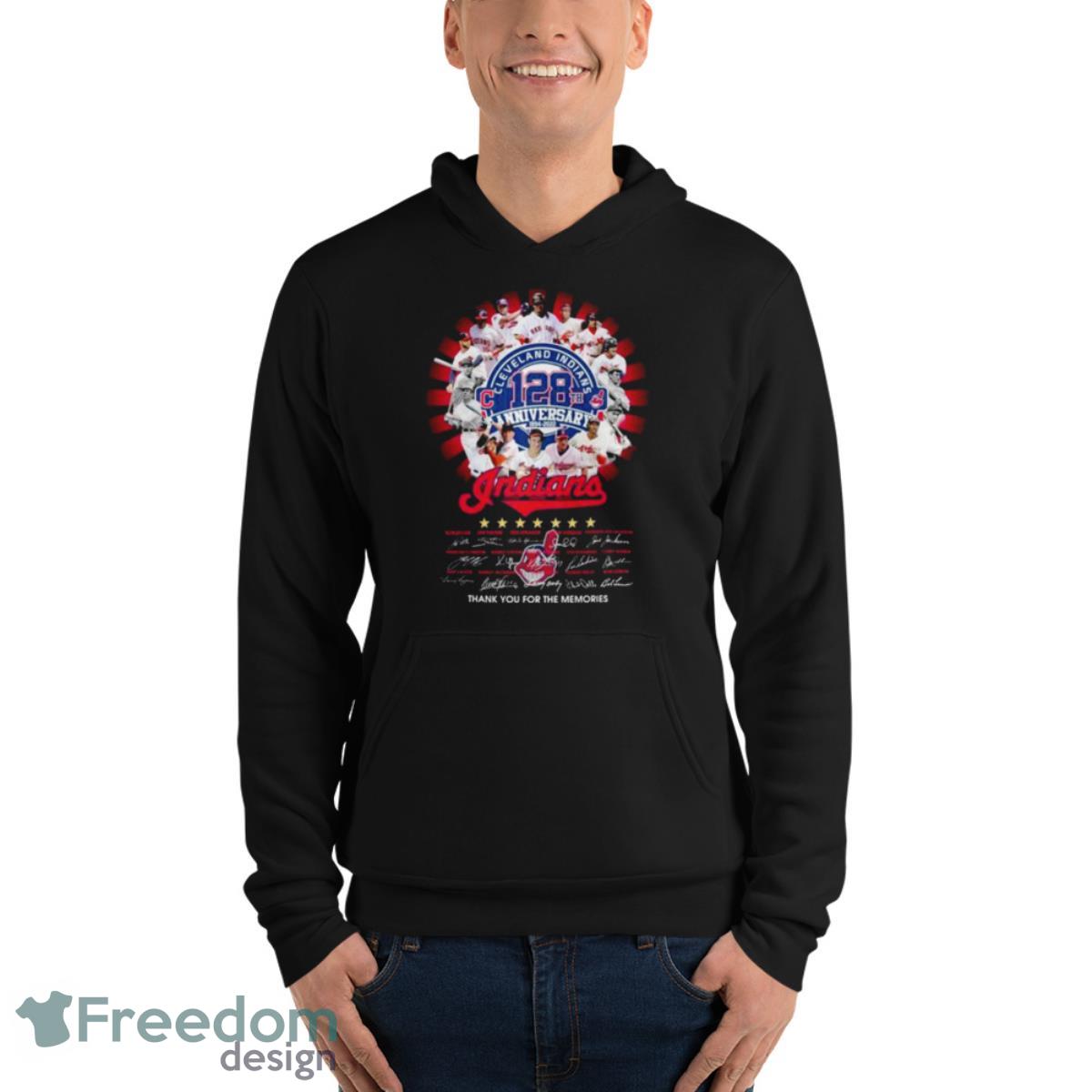 Cleveland Indians 128th Anniversary 1894-2022 Thank You For The Memories  Signatures shirt, hoodie, sweater, long sleeve and tank top