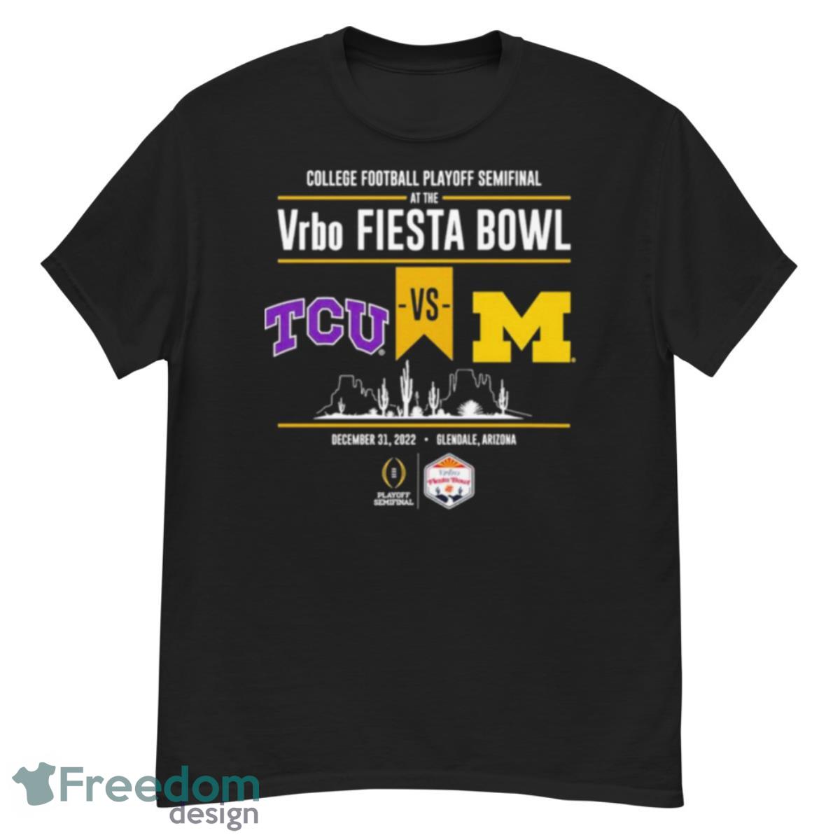 College Football Playoff Fiesta Bowl Head to Head 2022 TCU vs Michigan shirt - G500 Men’s Classic T-Shirt